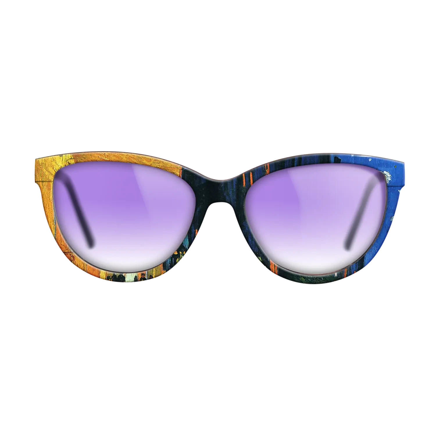 Oil Painting on Straight Grain Walnut: Rococo - Café Terrace at Night (Place du Forum, Arles) Vincent van Gogh - The Maiden - Cat - 1739 - SIRIS wood optic