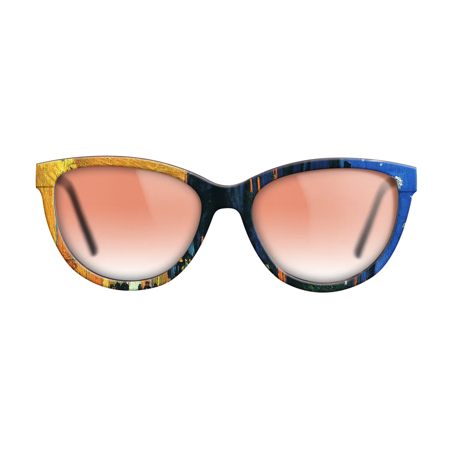 Oil Painting on Straight Grain Walnut: Rococo - Café Terrace at Night (Place du Forum, Arles) Vincent van Gogh - The Maiden - Cat - 1739 - SIRIS wood optic