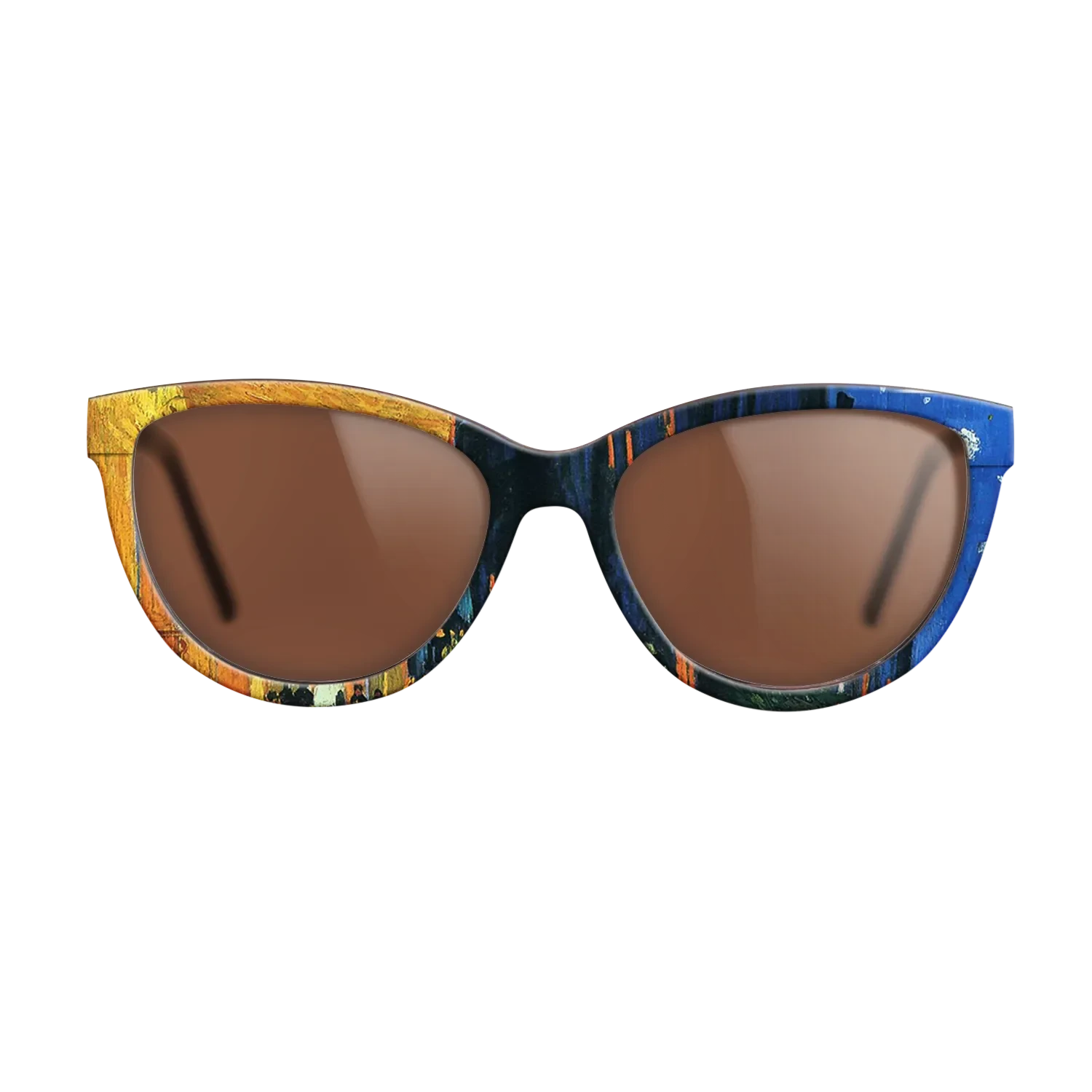 Oil Painting on Straight Grain Walnut: Rococo - Café Terrace at Night (Place du Forum, Arles) Vincent van Gogh - The Maiden - Cat - 1739 - SIRIS wood optic