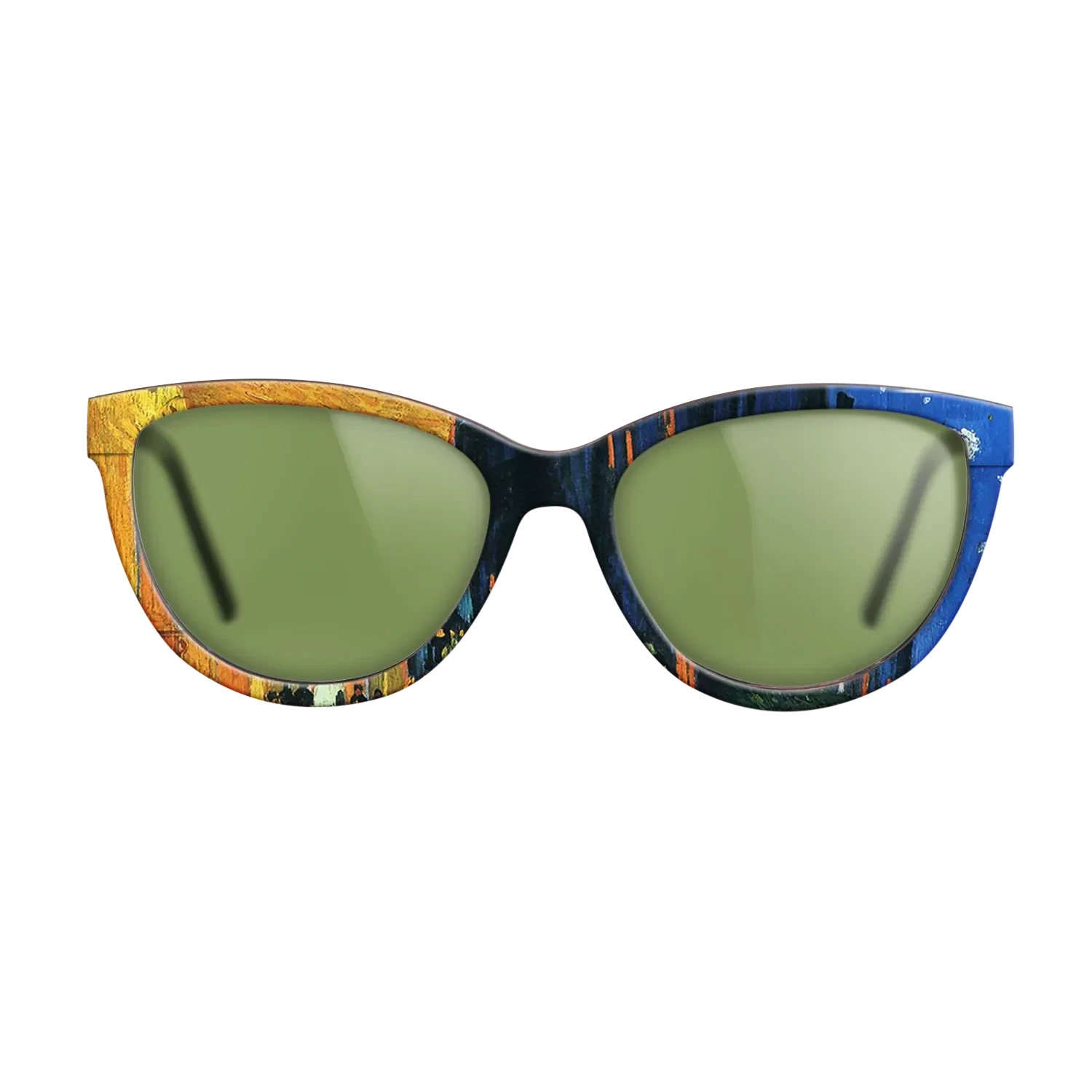 Oil Painting on Straight Grain Walnut: Rococo - Café Terrace at Night (Place du Forum, Arles) Vincent van Gogh - The Maiden - Cat - 1739 - SIRIS wood optic