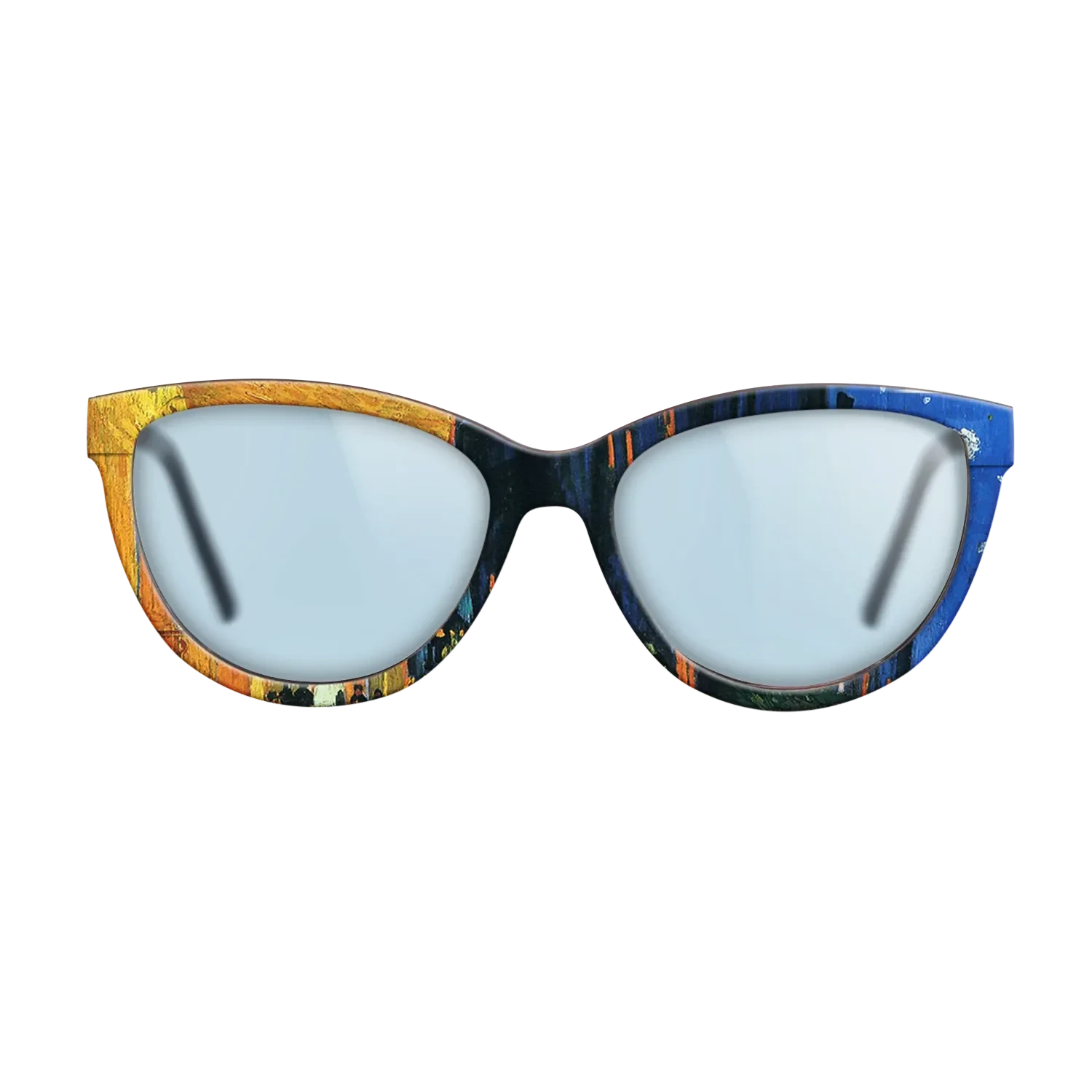 Oil Painting on Straight Grain Walnut: Rococo - Café Terrace at Night (Place du Forum, Arles) Vincent van Gogh - The Maiden - Cat - 1739 - SIRIS wood optic