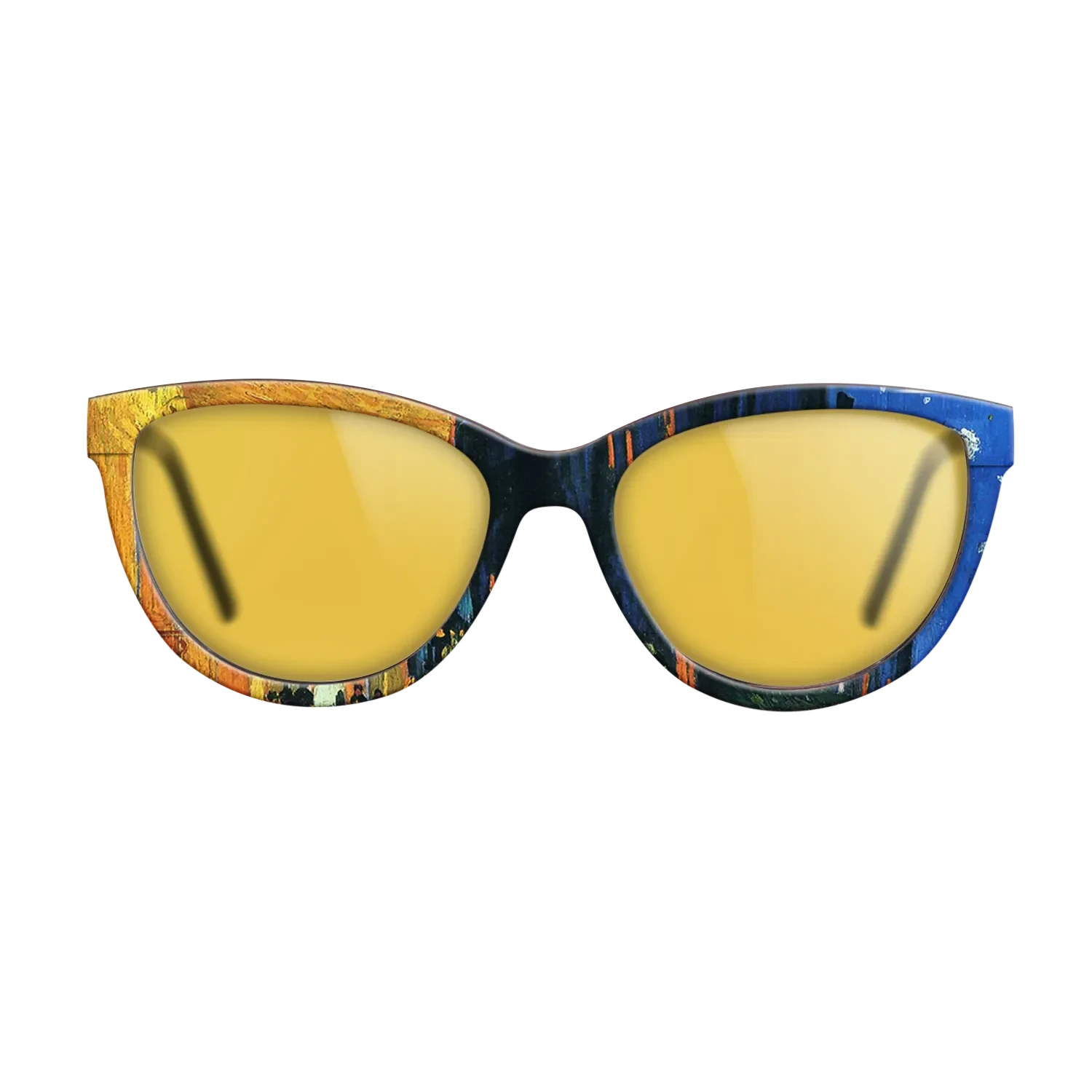 Oil Painting on Straight Grain Walnut: Rococo - Café Terrace at Night (Place du Forum, Arles) Vincent van Gogh - The Maiden - Cat - 1739 - SIRIS wood optic