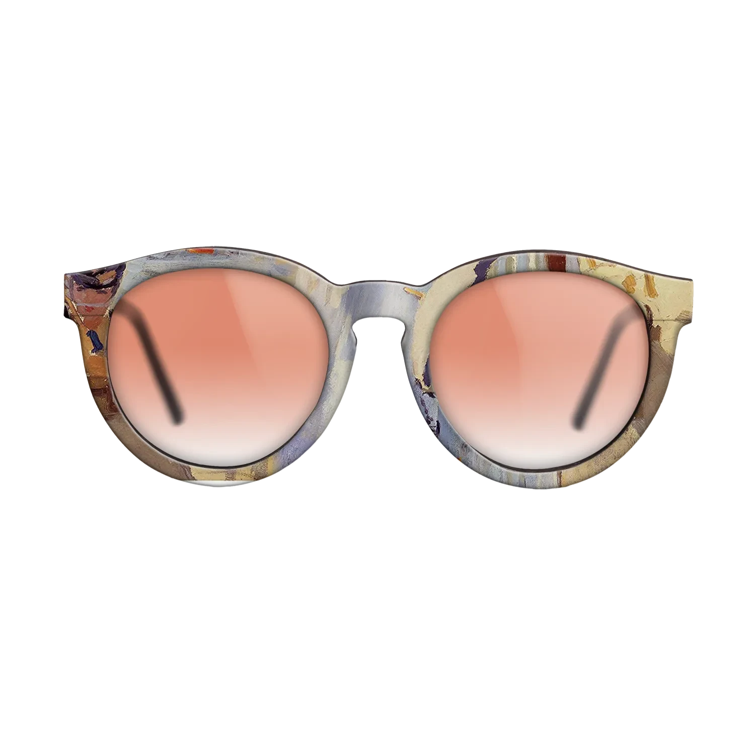 Oil Painting on Straight Grain Walnut: Rococo - Camille Sitting on the Beach at Trouville, 1870 - 1871 - Claude Monet - The Rebel - Round - 1558 - SIRIS wood optic