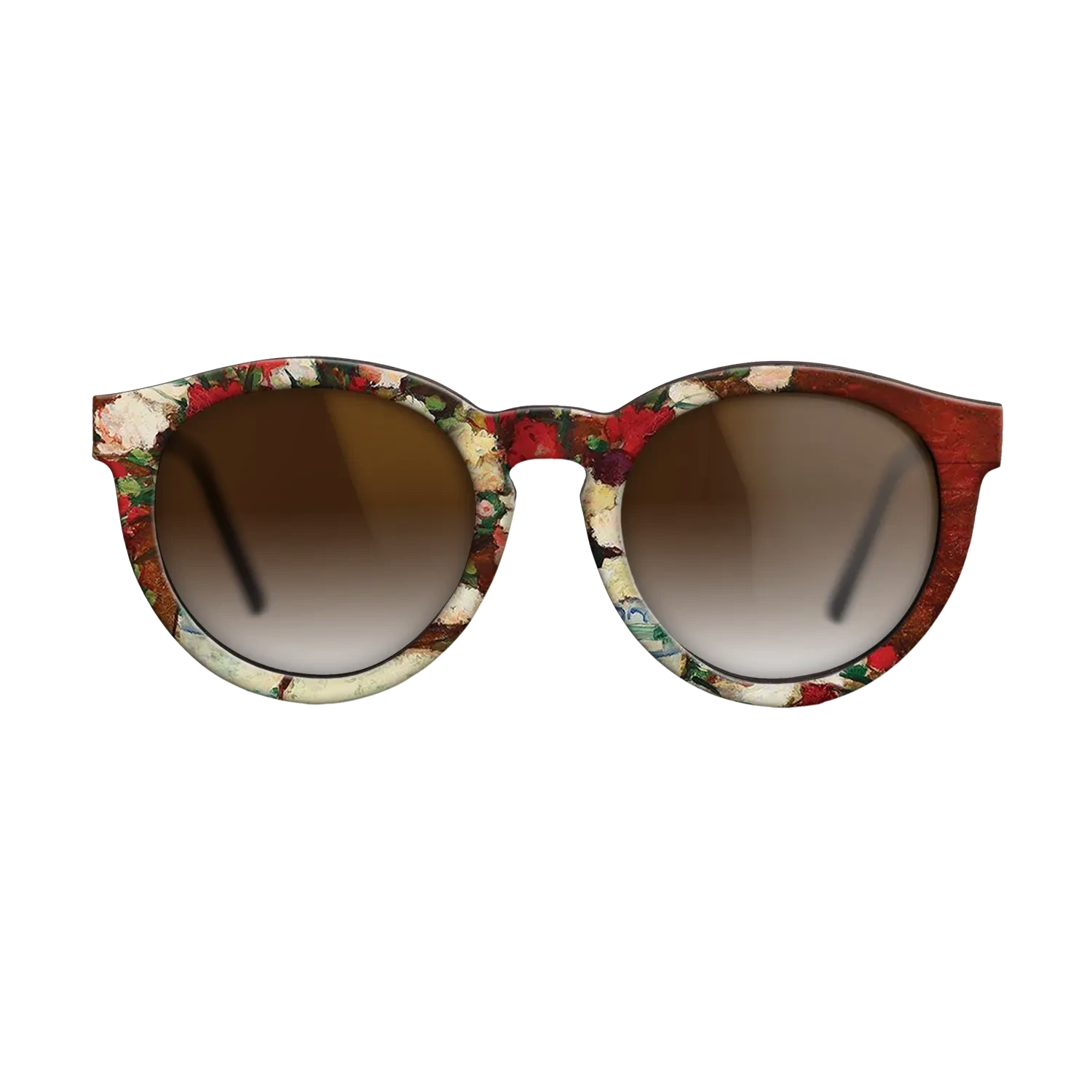 Oil Painting on Straight Grain Walnut: Rococo - Carnations, 1907 - Stefan Luchian - The Rebel - Round - 1026 - SIRIS wood optic