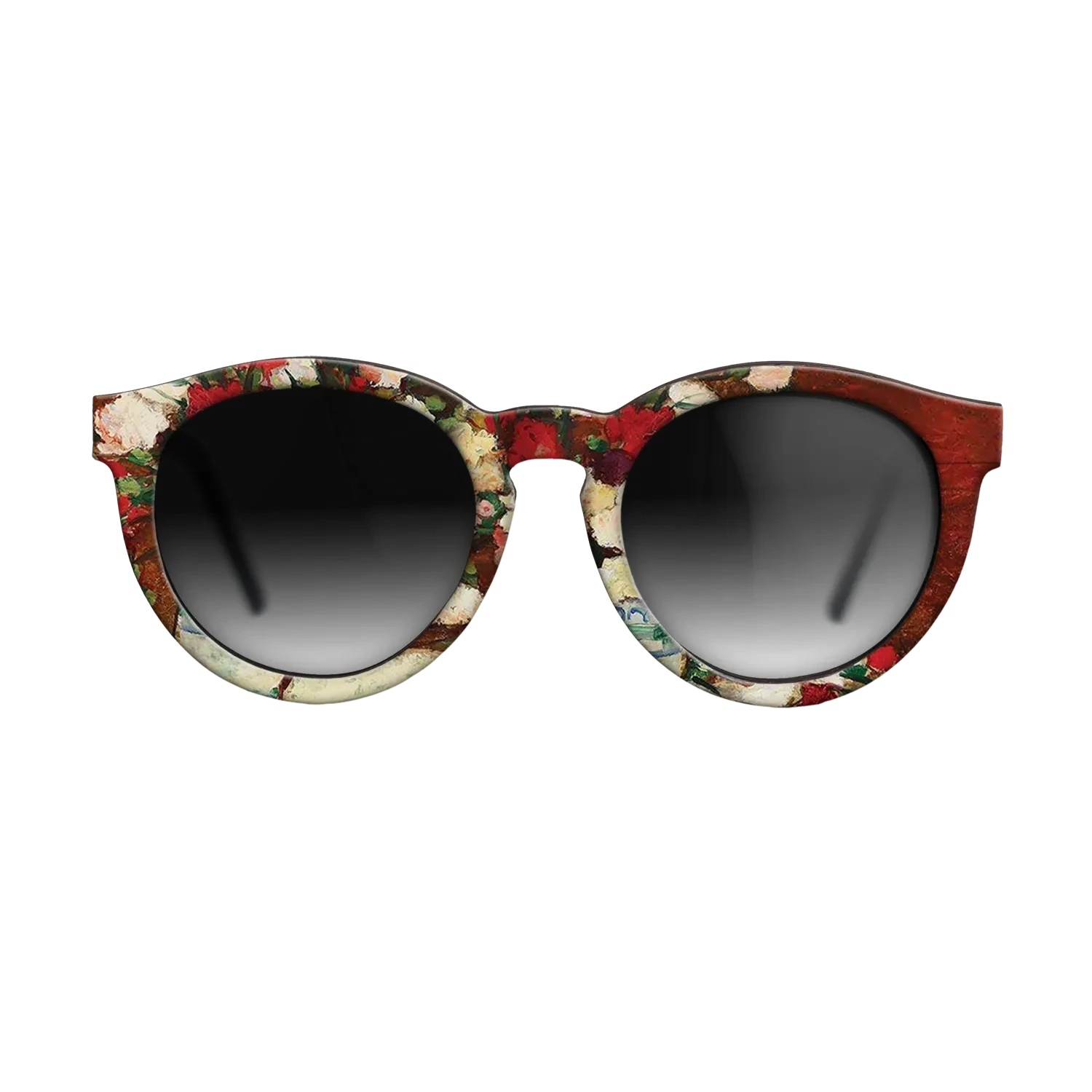 Oil Painting on Straight Grain Walnut: Rococo - Carnations, 1907 - Stefan Luchian - The Rebel - Round - 1026 - SIRIS wood optic