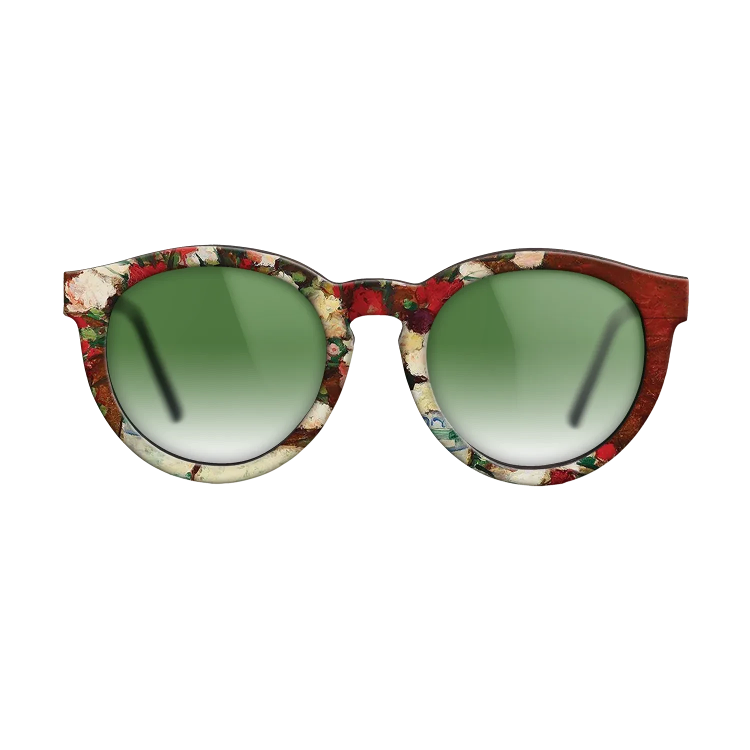 Oil Painting on Straight Grain Walnut: Rococo - Carnations, 1907 - Stefan Luchian - The Rebel - Round - 1026 - SIRIS wood optic