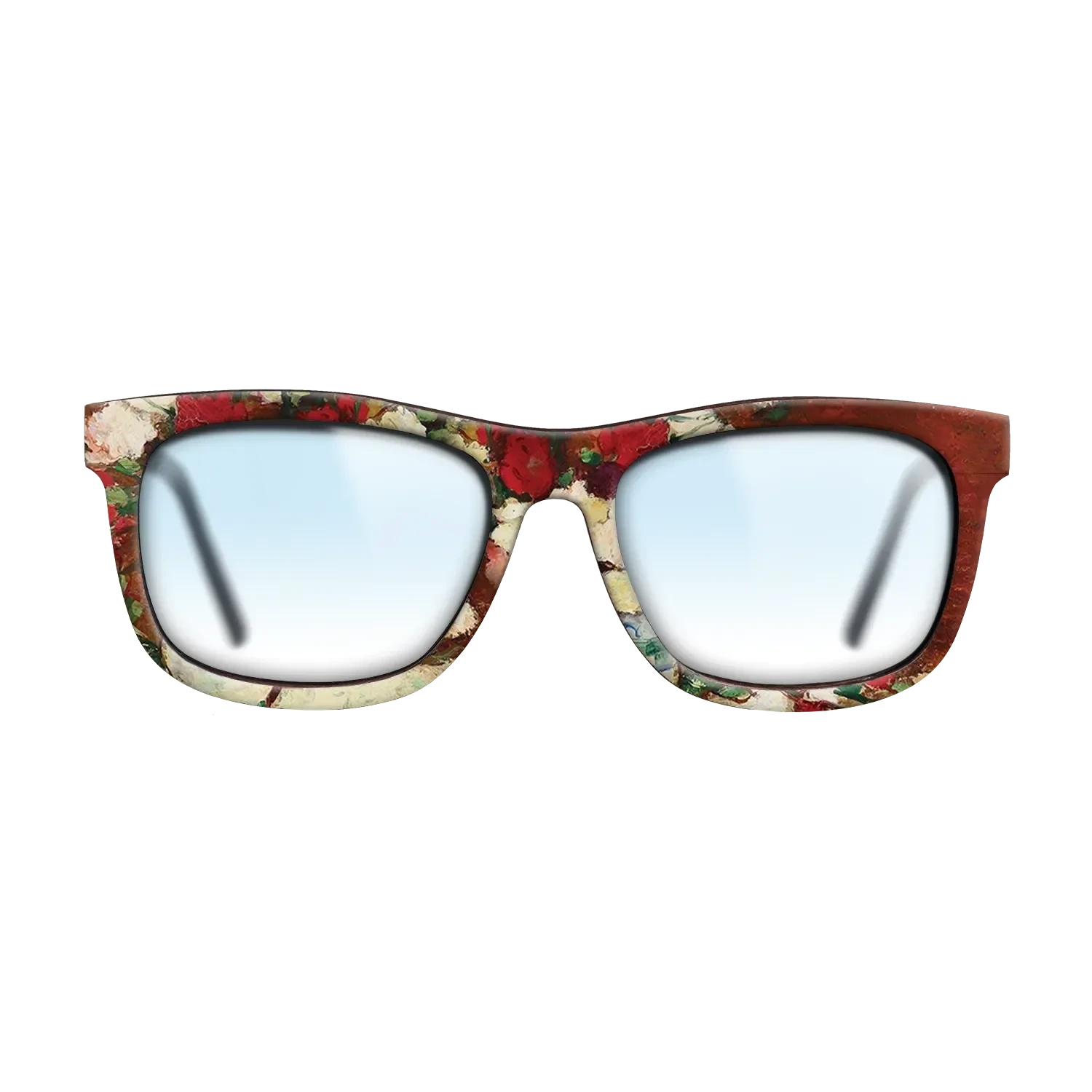 Oil Painting on Straight Grain Walnut: Rococo - Carnations, 1907 - Stefan Luchian - The Hero - Square - 1026 - SIRIS wood optic