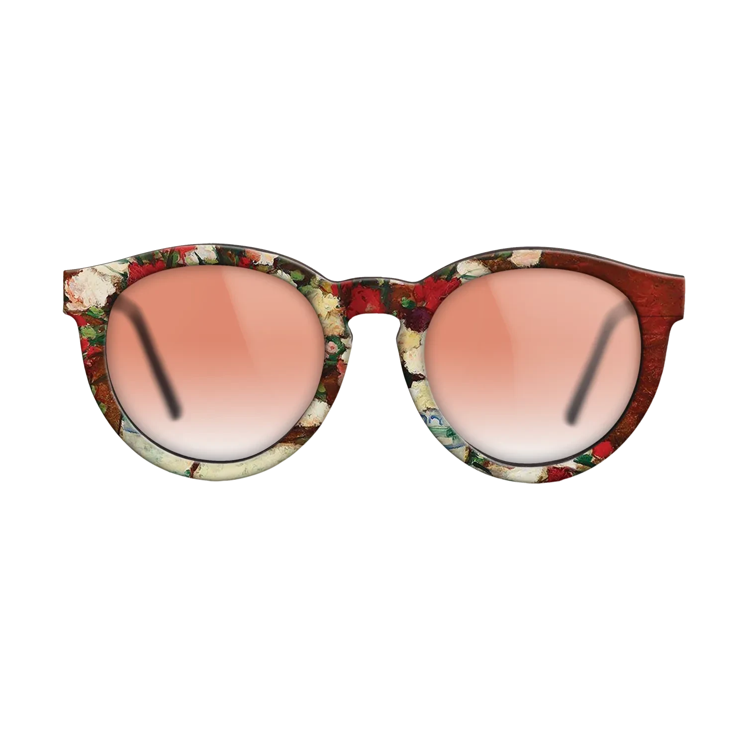 Oil Painting on Straight Grain Walnut: Rococo - Carnations, 1907 - Stefan Luchian - The Rebel - Round - 1026 - SIRIS wood optic