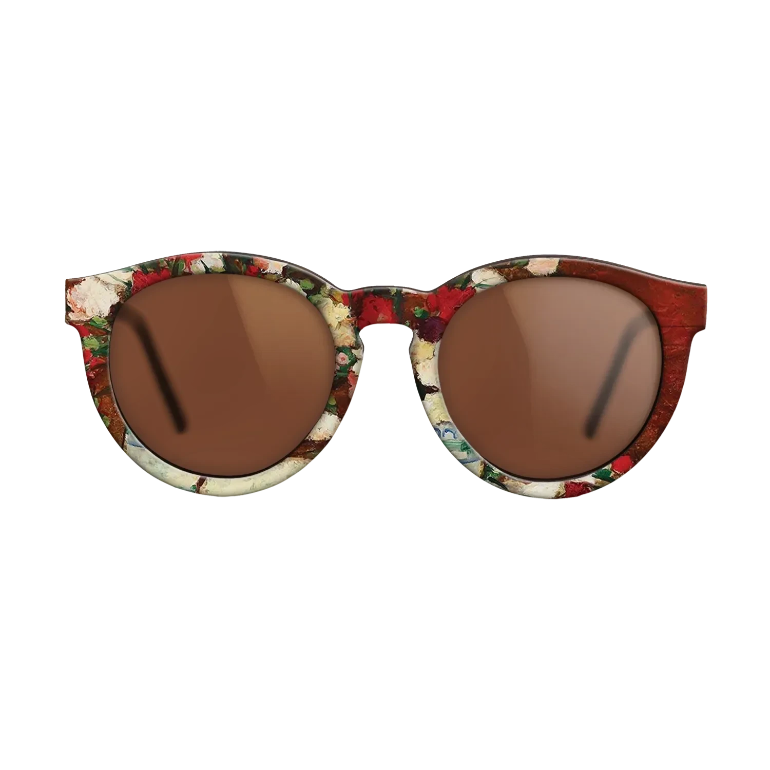 Oil Painting on Straight Grain Walnut: Rococo - Carnations, 1907 - Stefan Luchian - The Rebel - Round - 1026 - SIRIS wood optic