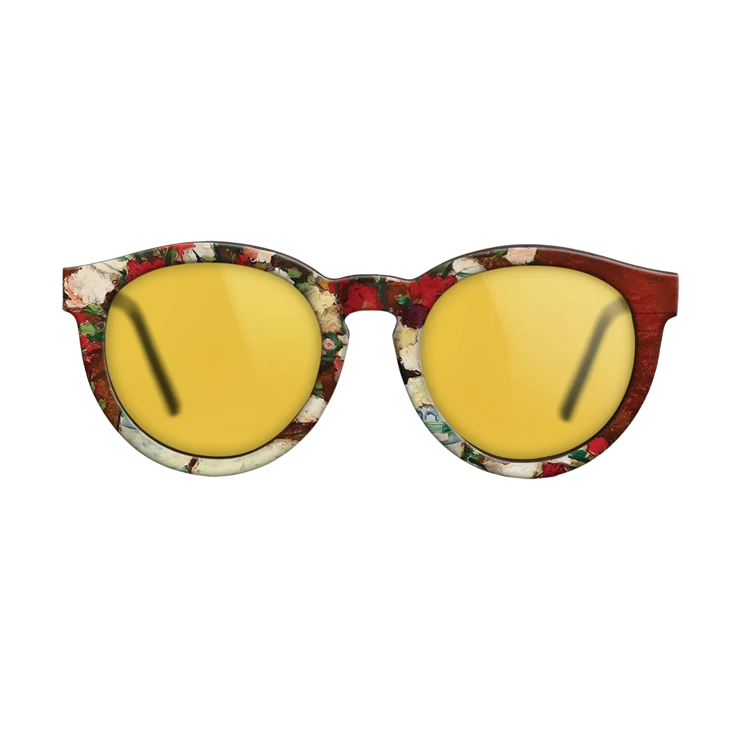 Oil Painting on Straight Grain Walnut: Rococo - Carnations, 1907 - Stefan Luchian - The Rebel - Round - 1026 - SIRIS wood optic