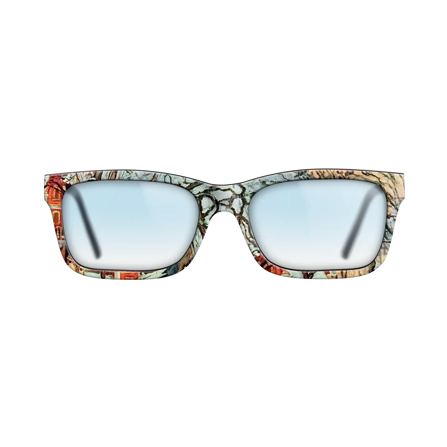 Oil Painting on Straight Grain Walnut: Rococo - Chestnut Trees, Louveciennes, Winter, 1872 - Camille Pissarro - The Sage - Rectangle - 726 - SIRIS wood optic