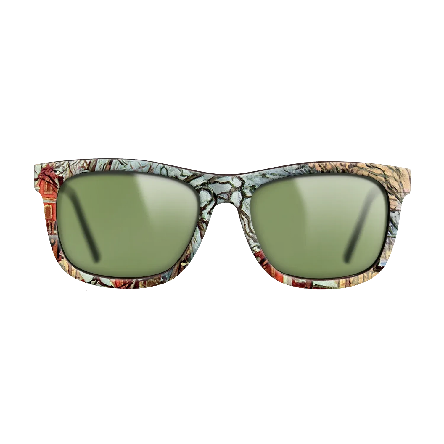 Oil Painting on Straight Grain Walnut: Rococo - Chestnut Trees, Louveciennes, Winter, 1872 - Camille Pissarro - The Hero - Square - 726 - SIRIS wood optic