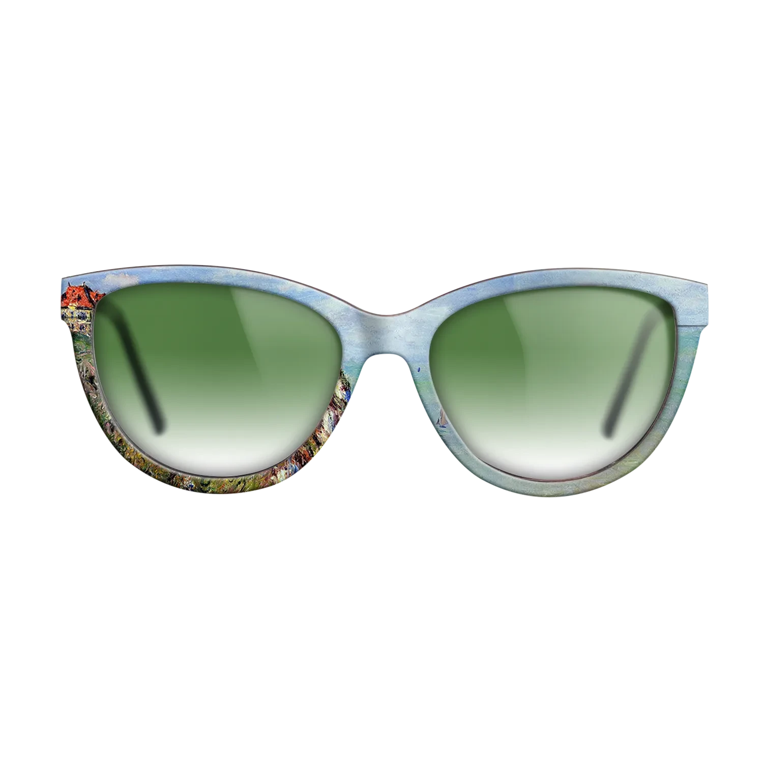 Oil Painting on Straight Grain Walnut: Rococo - Cliff at Dieppe, 1882 - Claude Monet - The Maiden - Cat - 1289 - SIRIS wood optic