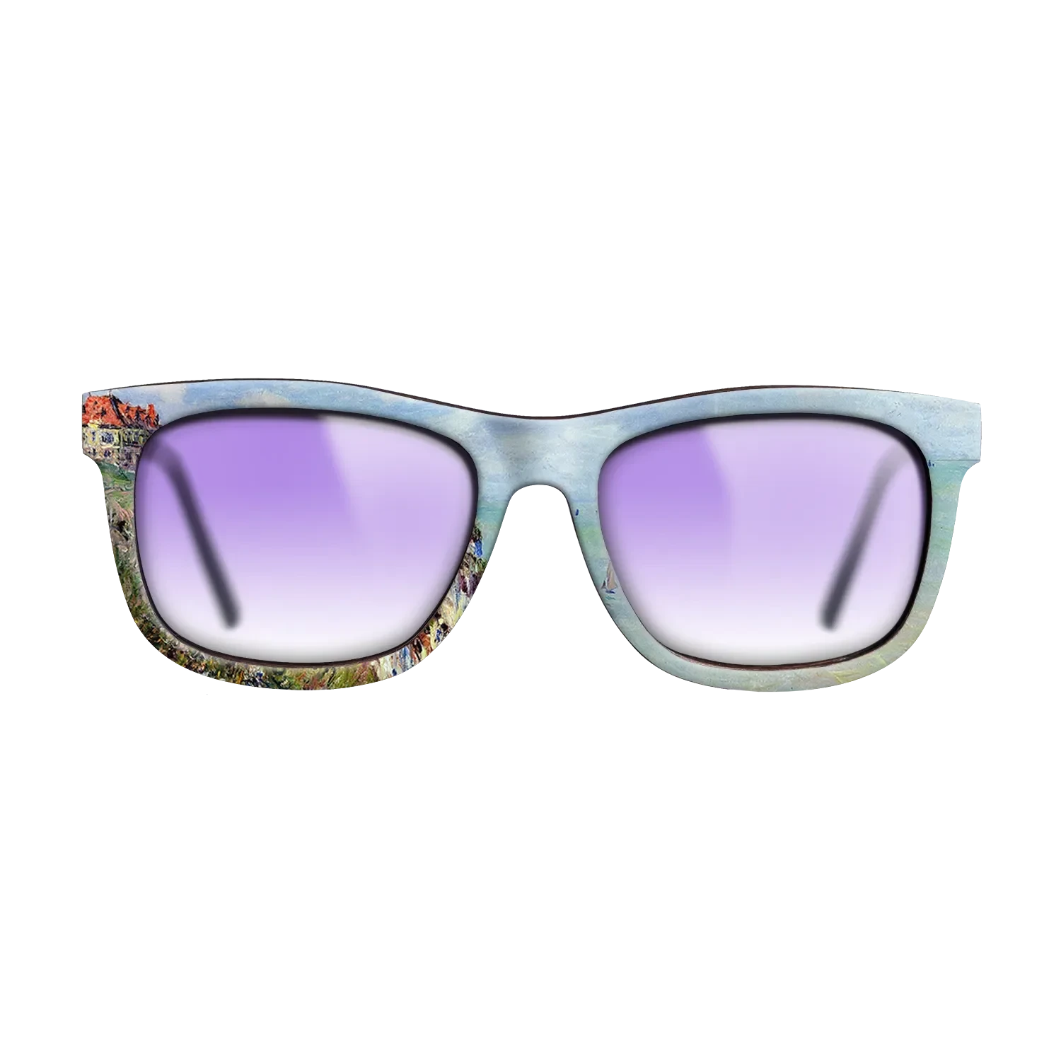 Oil Painting on Straight Grain Walnut: Rococo - Cliff at Dieppe, 1882 - Claude Monet - The Hero - Square - 1289 - SIRIS wood optic