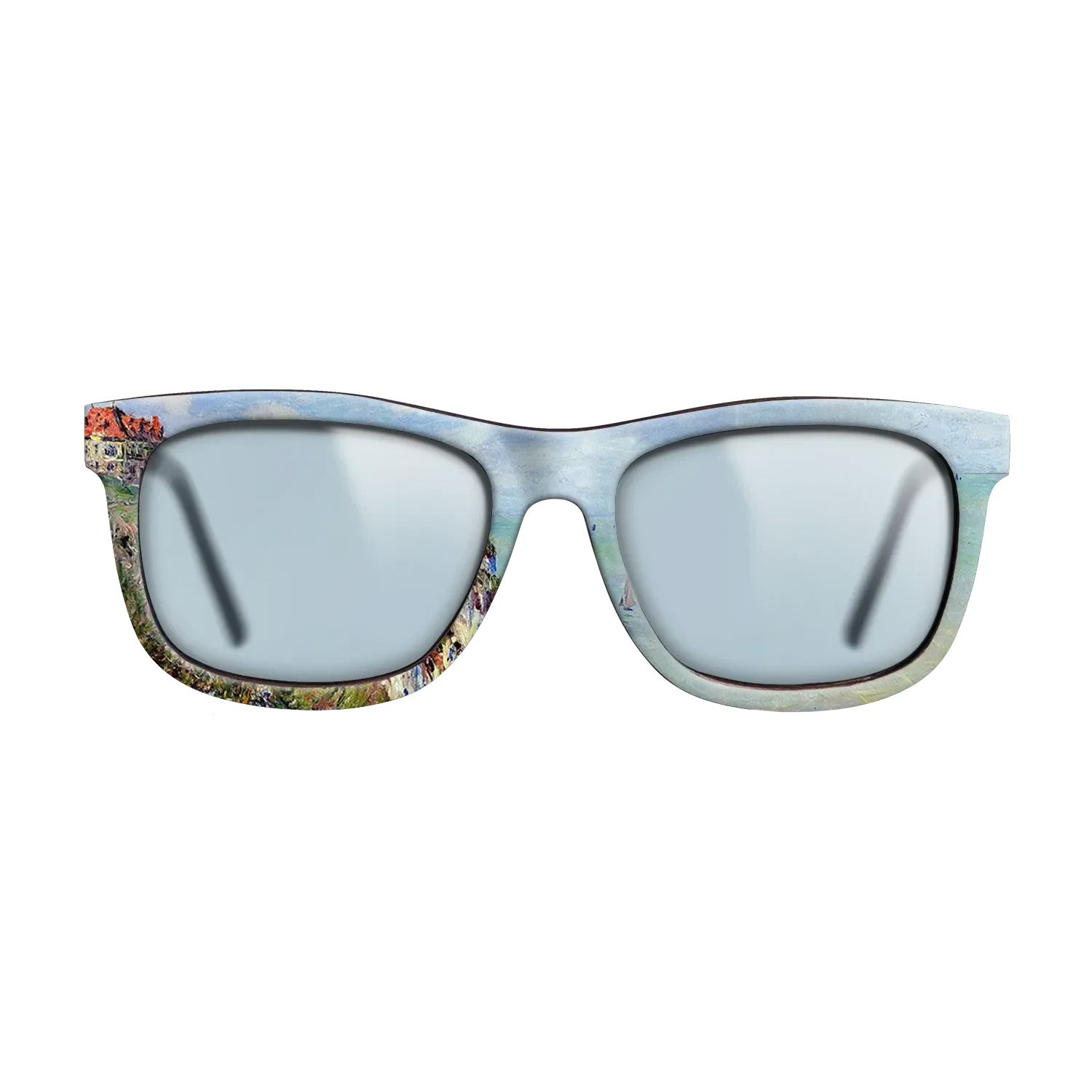 Oil Painting on Straight Grain Walnut: Rococo - Cliff at Dieppe, 1882 - Claude Monet - The Hero - Square - 1289 - SIRIS wood optic