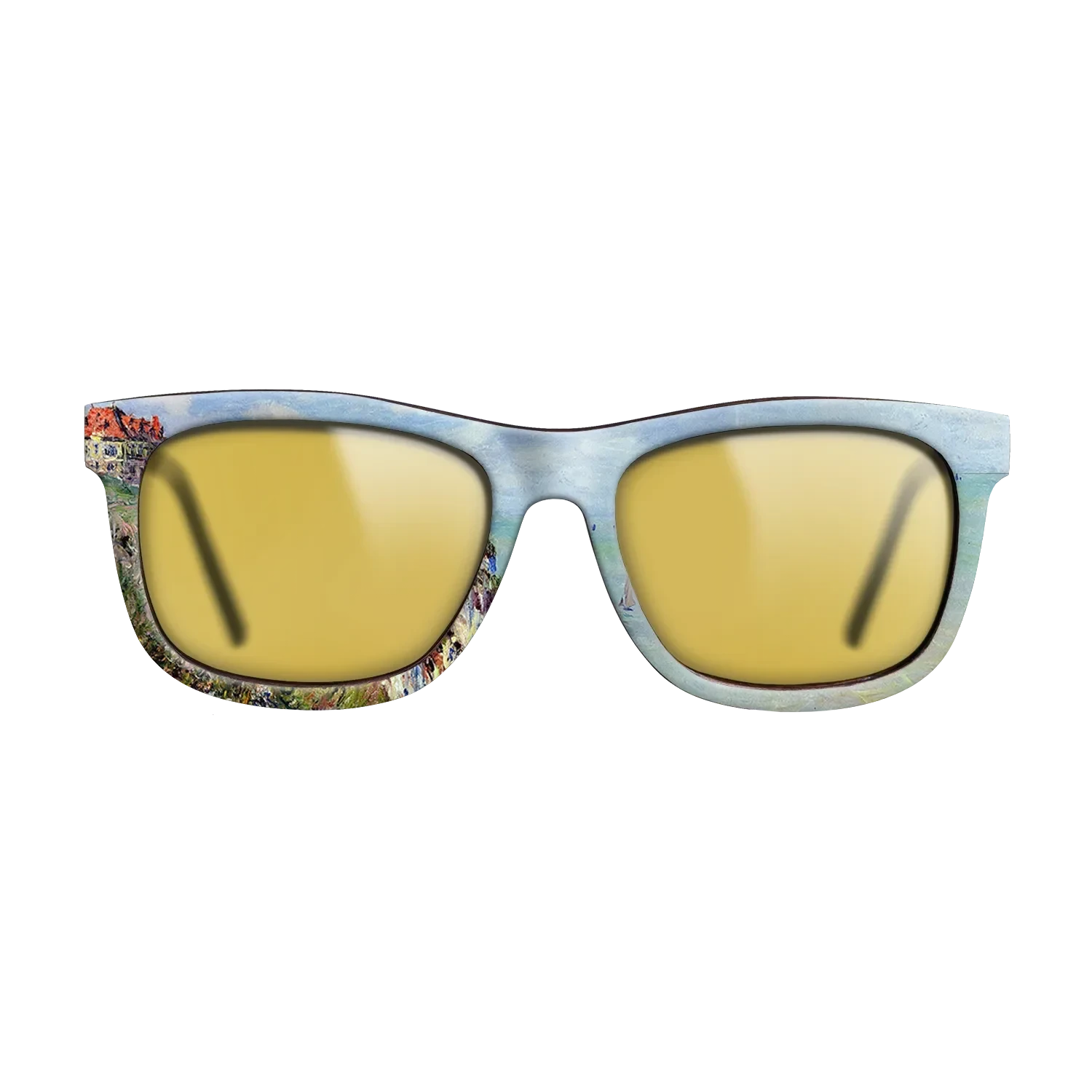 Oil Painting on Straight Grain Walnut: Rococo - Cliff at Dieppe, 1882 - Claude Monet - The Hero - Square - 1289 - SIRIS wood optic