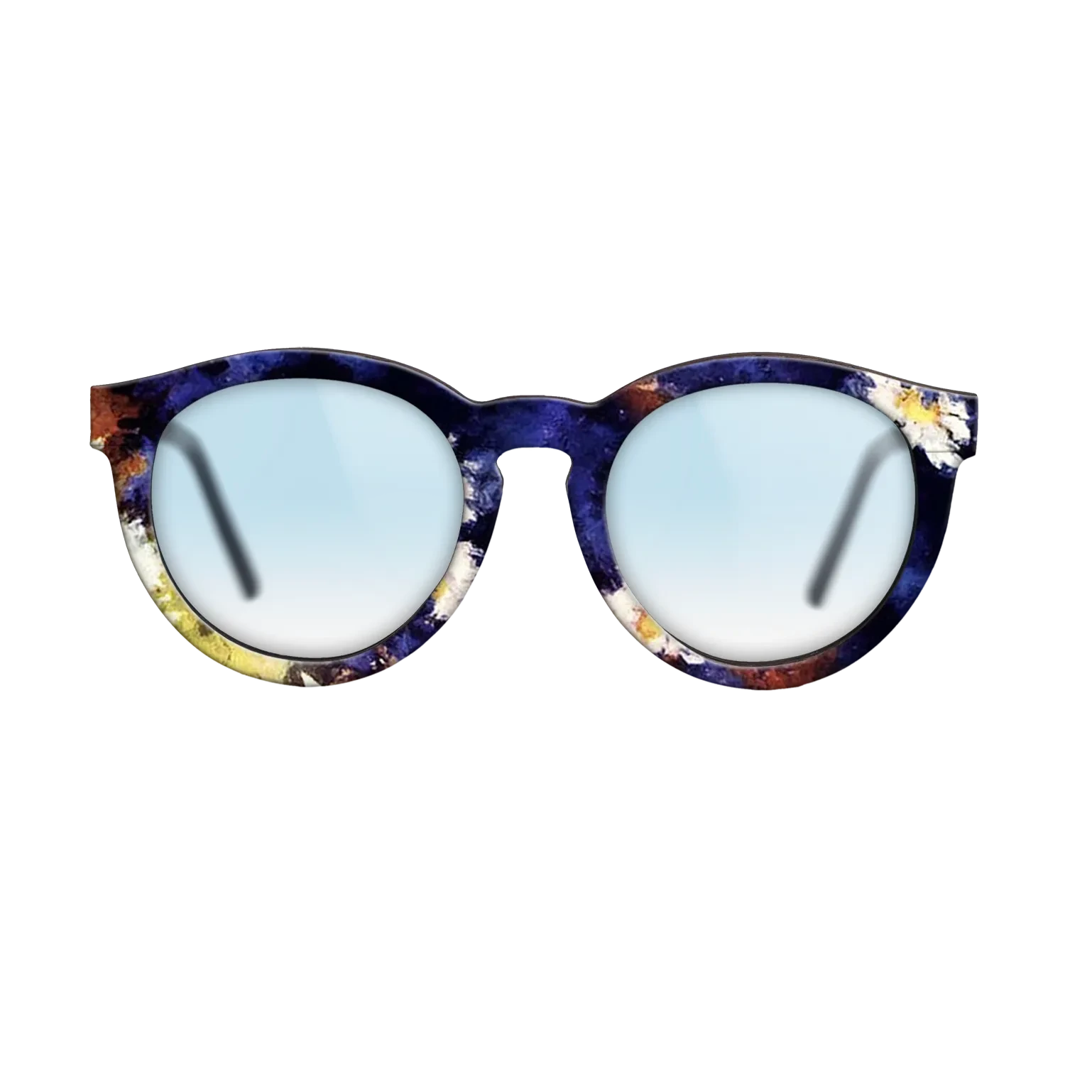 Oil Painting on Straight Grain Walnut: Rococo - Cornflowers - Stefan Luchian - The Rebel - Round - 1588 - SIRIS wood optic