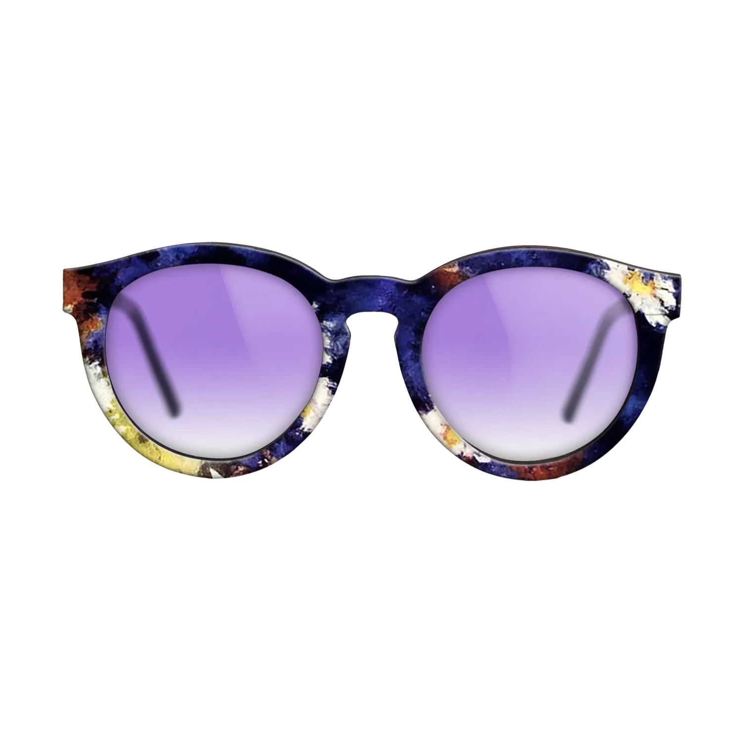 Oil Painting on Straight Grain Walnut: Rococo - Cornflowers - Stefan Luchian - The Rebel - Round - 1588 - SIRIS wood optic