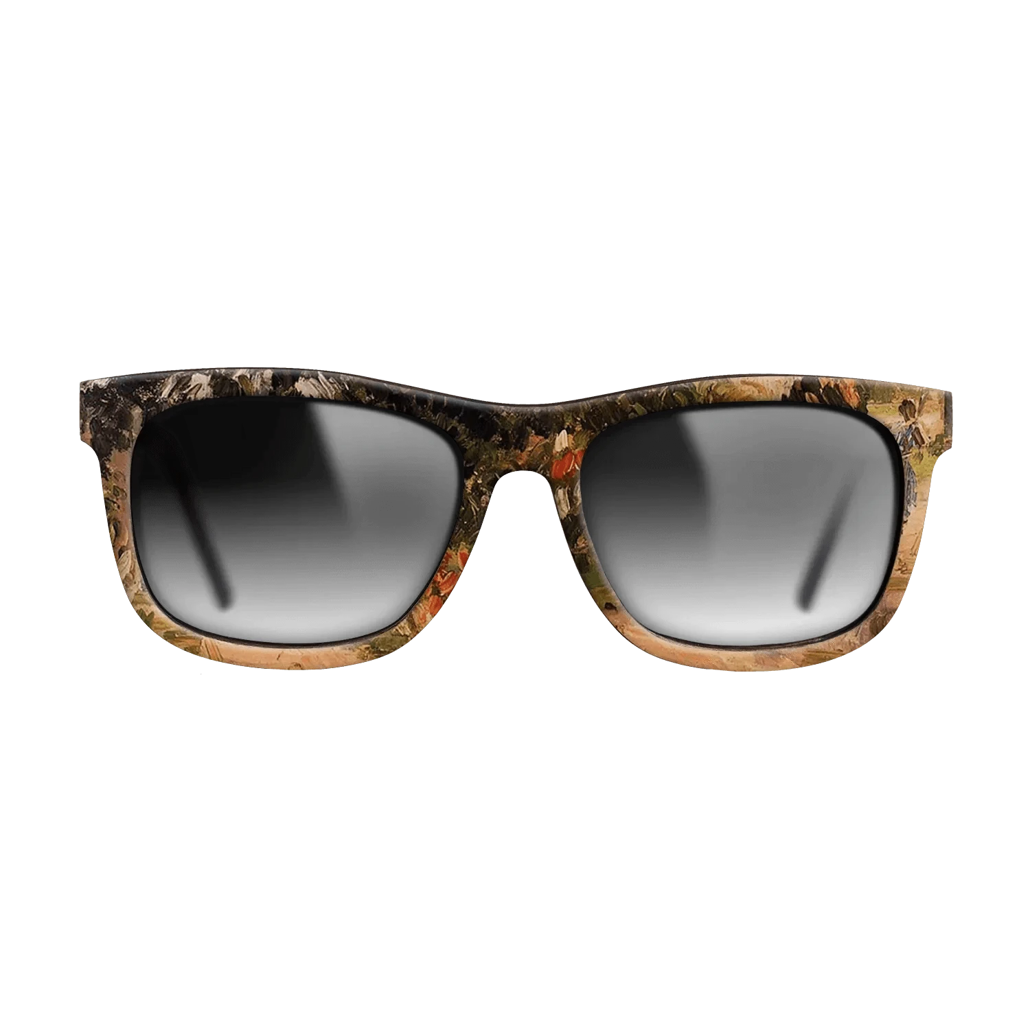 Oil Painting on Straight Grain Walnut: Rococo - Garden at Eragny, 1899 - Camille Pissarro - The Hero - Square - 1371 - SIRIS wood optic