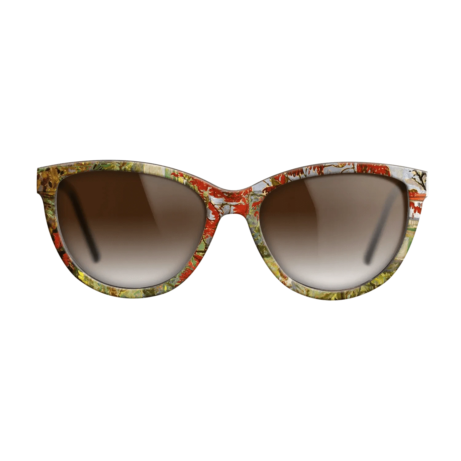 Oil Painting on Straight Grain Walnut: Rococo - Garden with Red Tree, 1909 - Pierre Bonnard - The Maiden - Cat - 751 - SIRIS wood optic