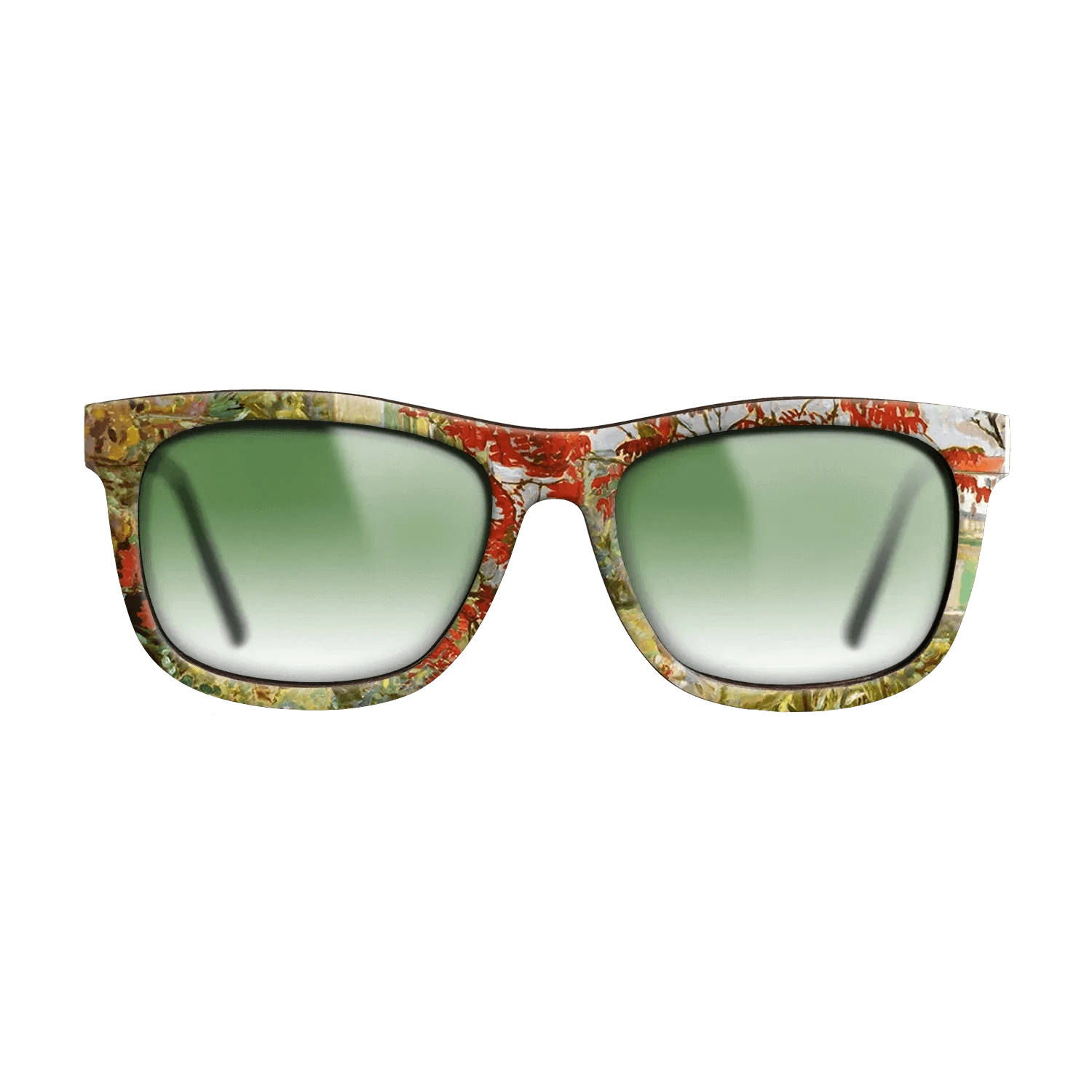 Oil Painting on Straight Grain Walnut: Rococo - Garden with Red Tree, 1909 - Pierre Bonnard - The Hero - Square - 751 - SIRIS wood optic