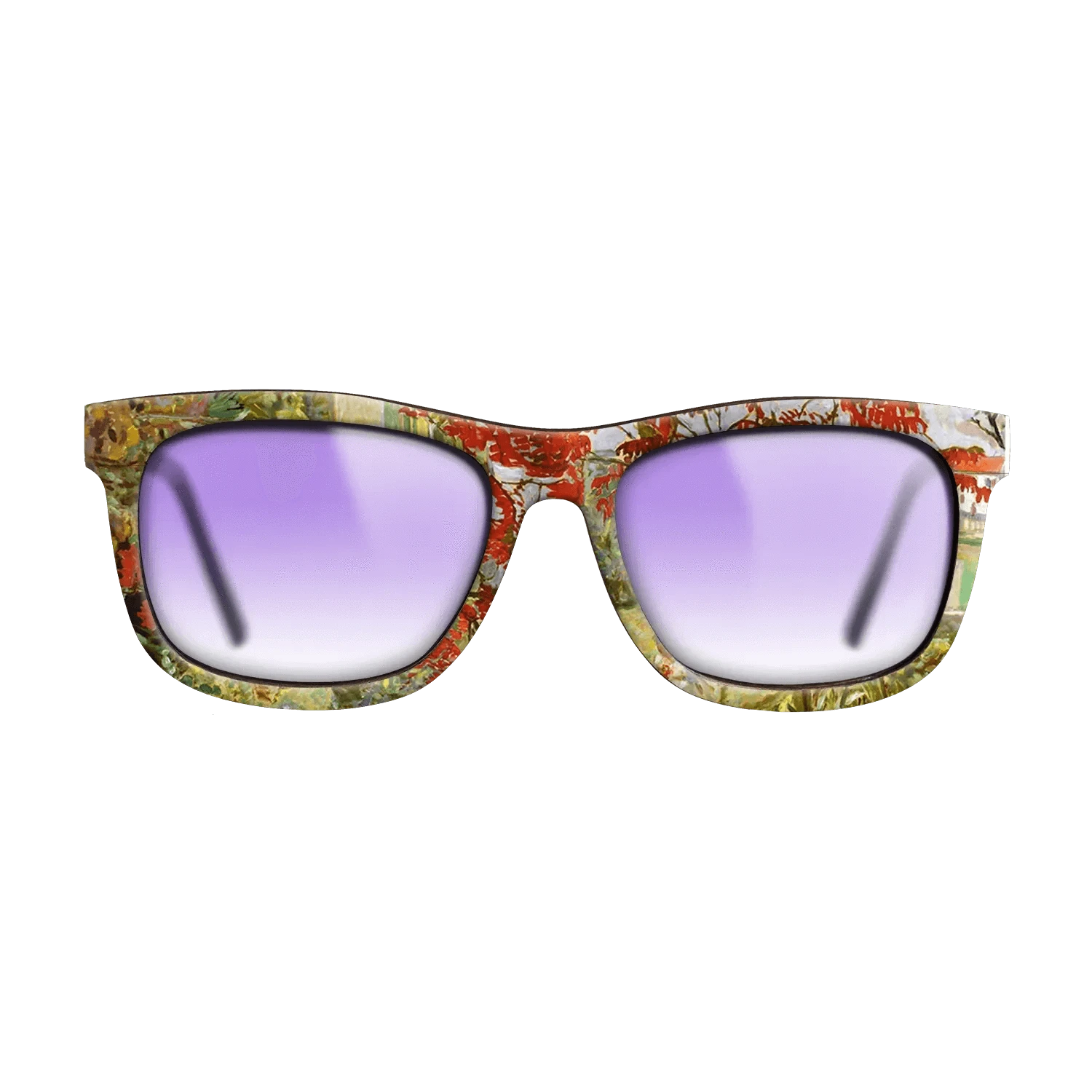 Oil Painting on Straight Grain Walnut: Rococo - Garden with Red Tree, 1909 - Pierre Bonnard - The Hero - Square - 751 - SIRIS wood optic