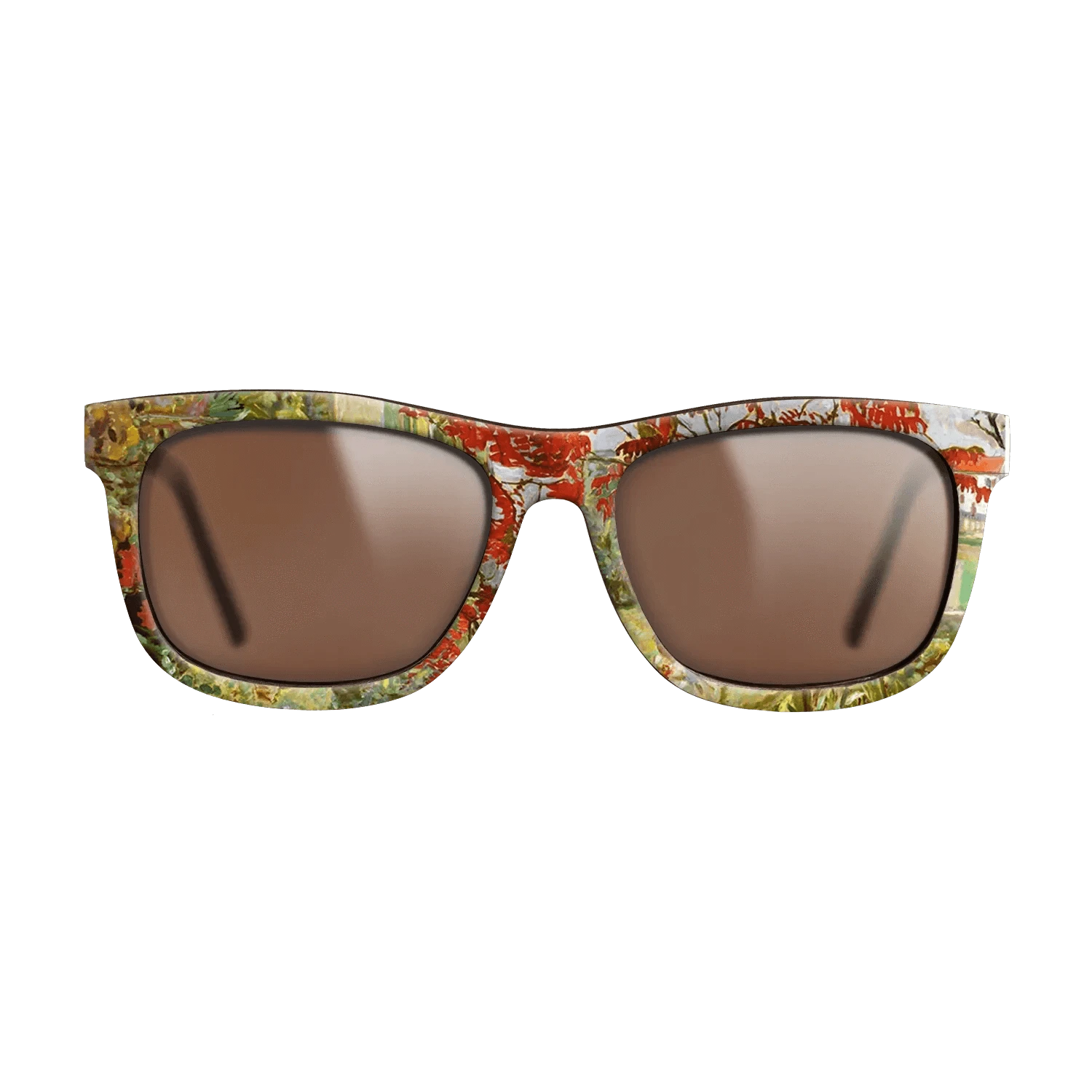 Oil Painting on Straight Grain Walnut: Rococo - Garden with Red Tree, 1909 - Pierre Bonnard - The Hero - Square - 751 - SIRIS wood optic