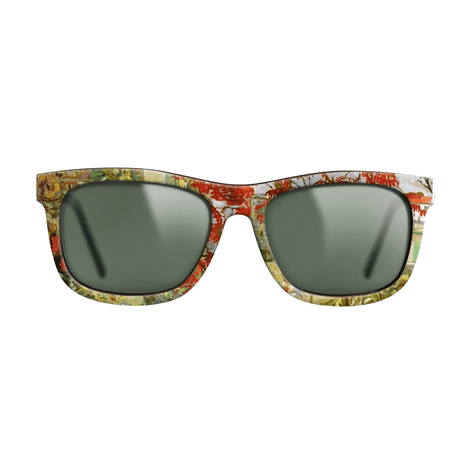 Oil Painting on Straight Grain Walnut: Rococo - Garden with Red Tree, 1909 - Pierre Bonnard - The Hero - Square - 751 - SIRIS wood optic