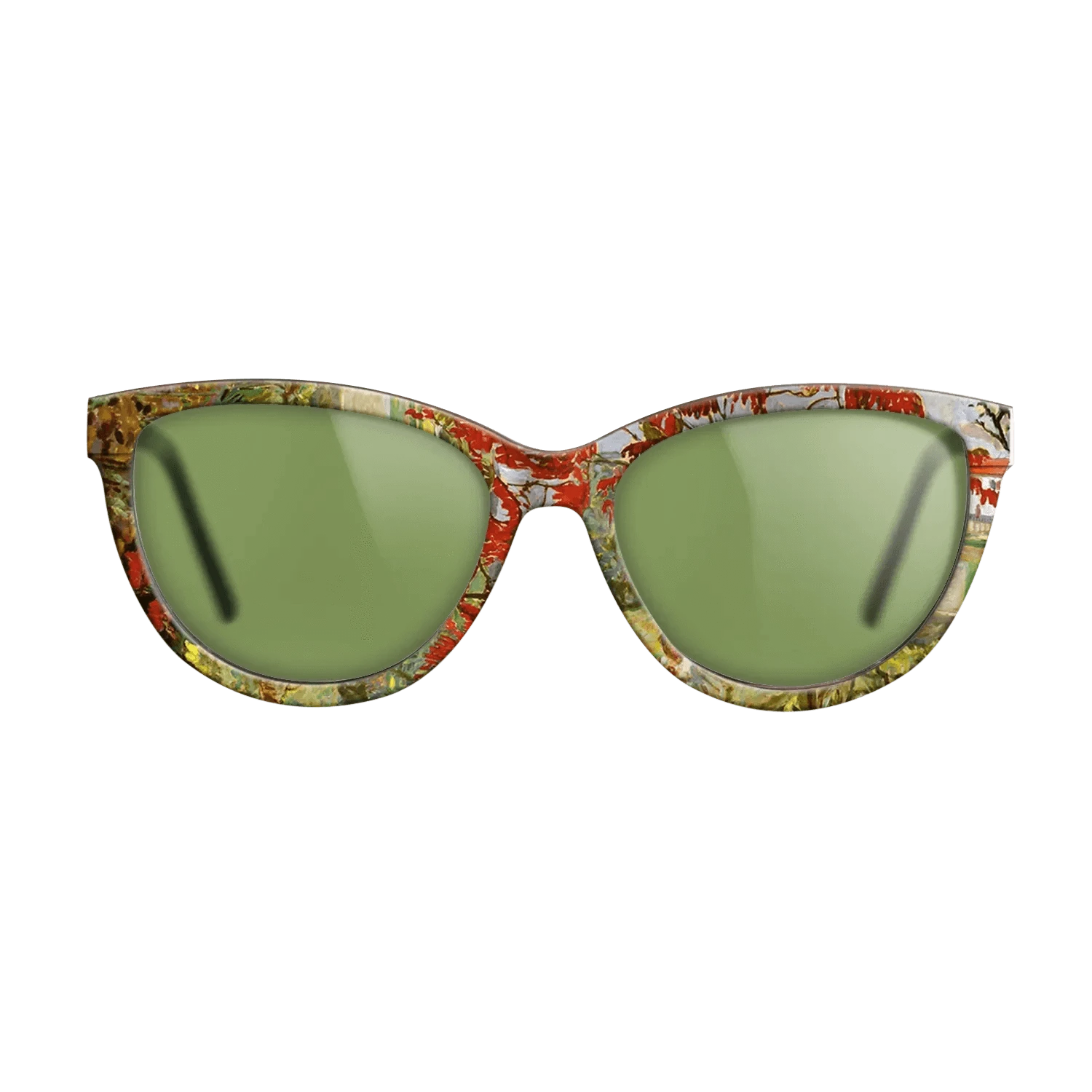 Oil Painting on Straight Grain Walnut: Rococo - Garden with Red Tree, 1909 - Pierre Bonnard - The Maiden - Cat - 751 - SIRIS wood optic