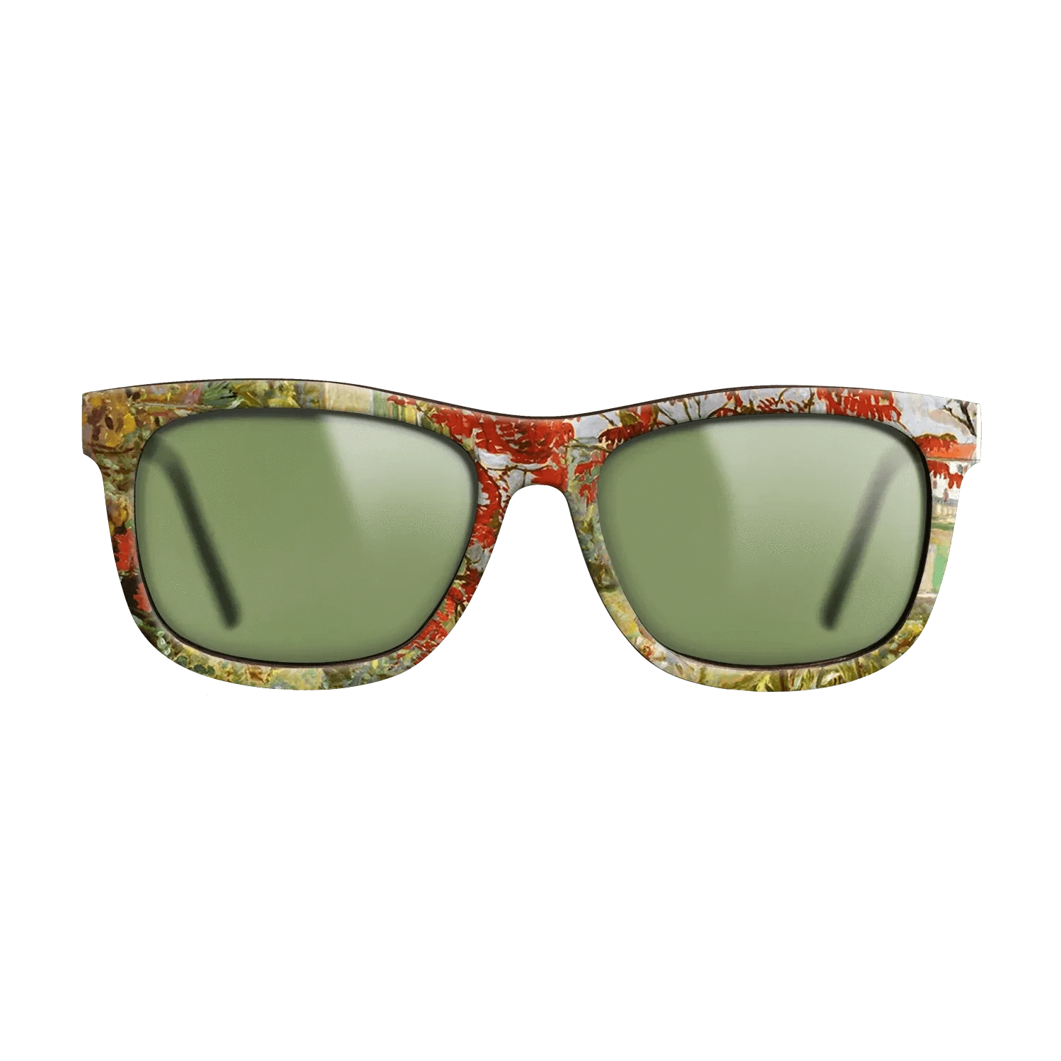 Oil Painting on Straight Grain Walnut: Rococo - Garden with Red Tree, 1909 - Pierre Bonnard - The Hero - Square - 751 - SIRIS wood optic