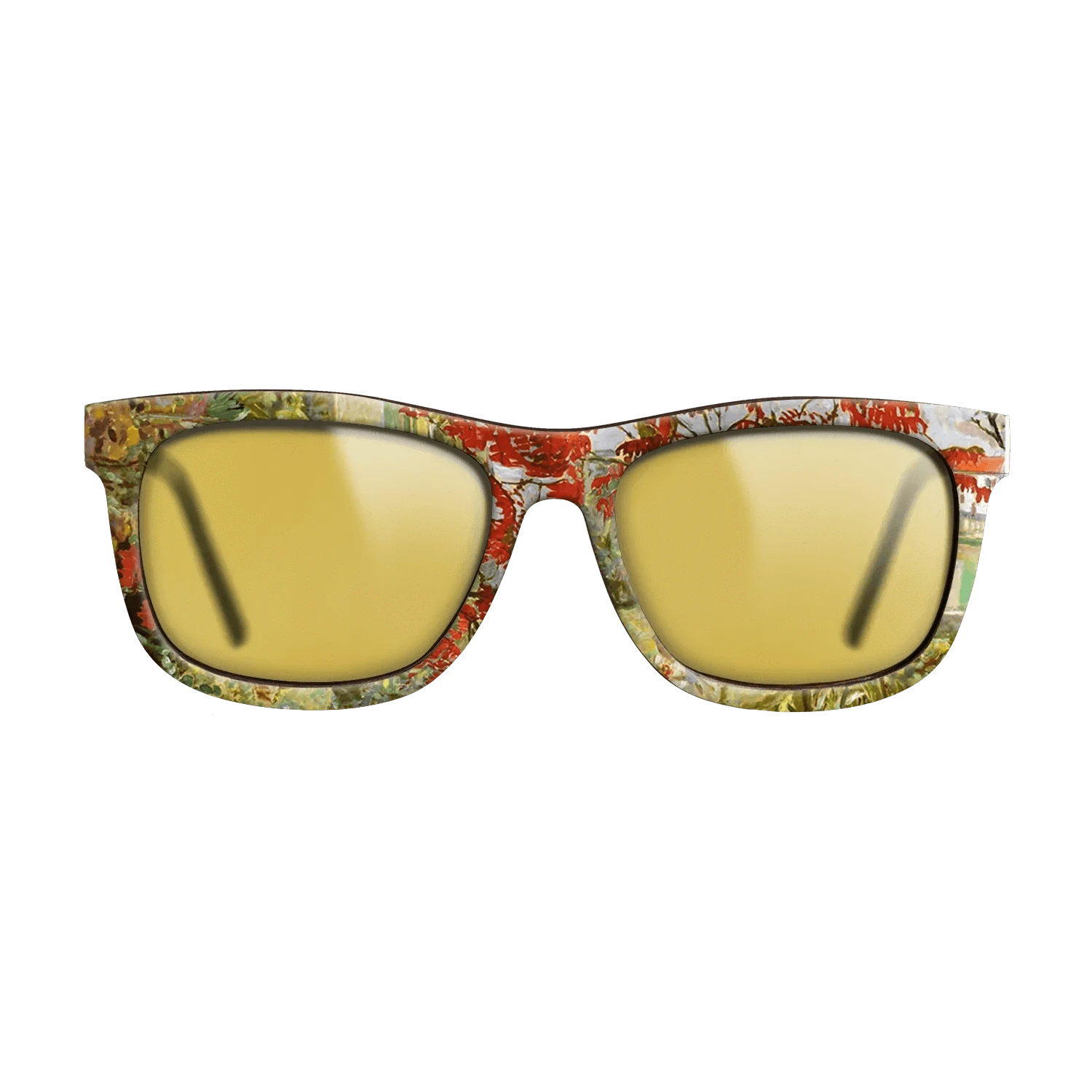 Oil Painting on Straight Grain Walnut: Rococo - Garden with Red Tree, 1909 - Pierre Bonnard - The Hero - Square - 751 - SIRIS wood optic