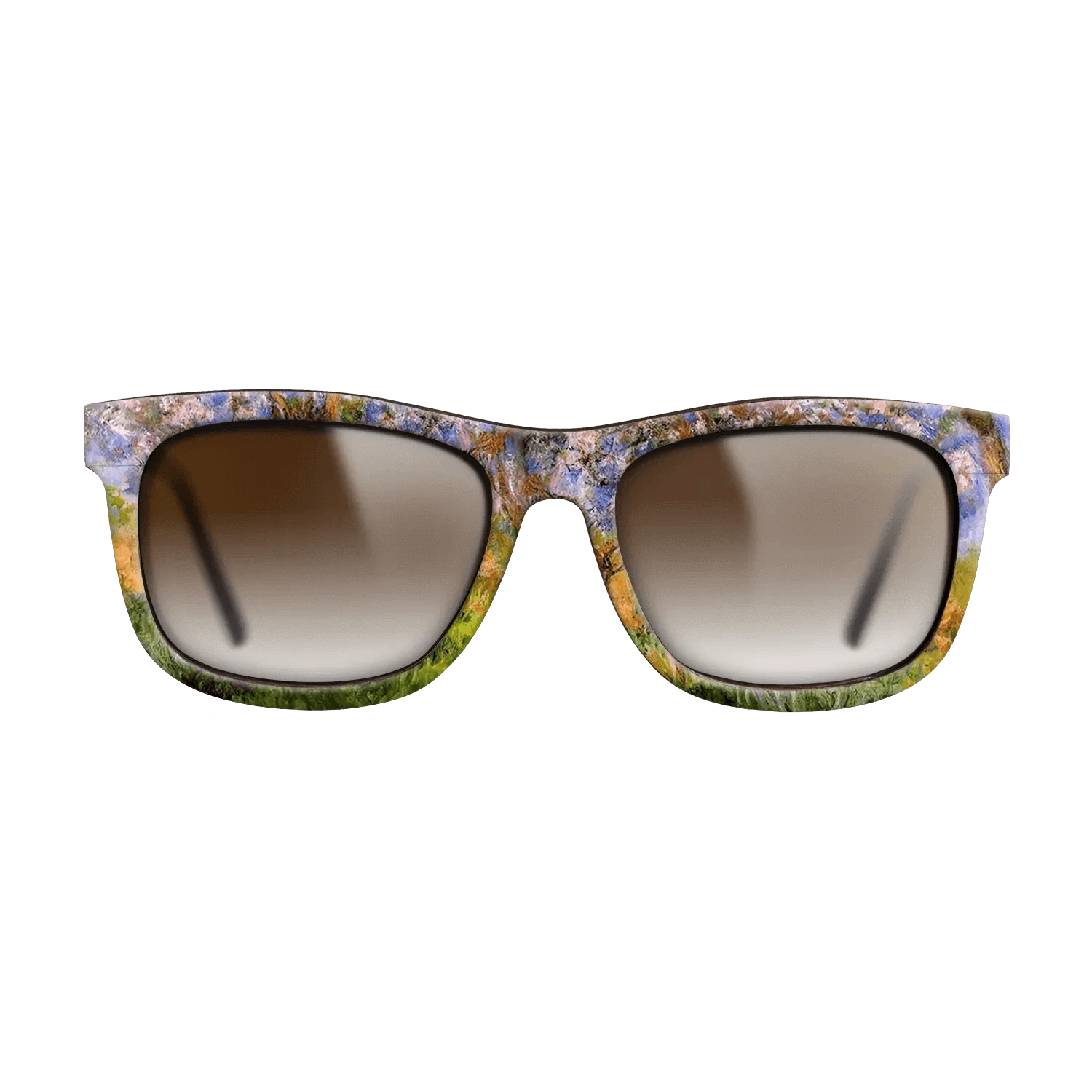 Oil Painting on Straight Grain Walnut: Rococo - Giverny in Springtime, 1899 - 1900 - Claude Monet - The Hero - Square - 1034 - SIRIS wood optic