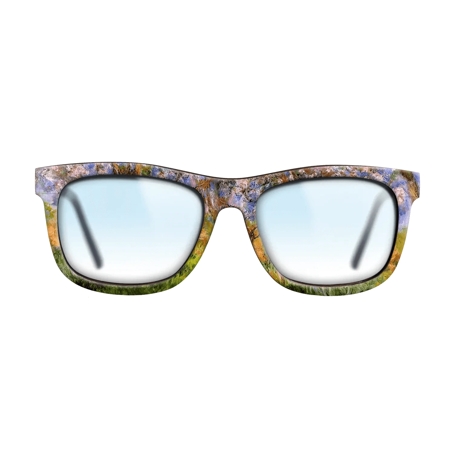 Oil Painting on Straight Grain Walnut: Rococo - Giverny in Springtime, 1899 - 1900 - Claude Monet - The Hero - Square - 1034 - SIRIS wood optic