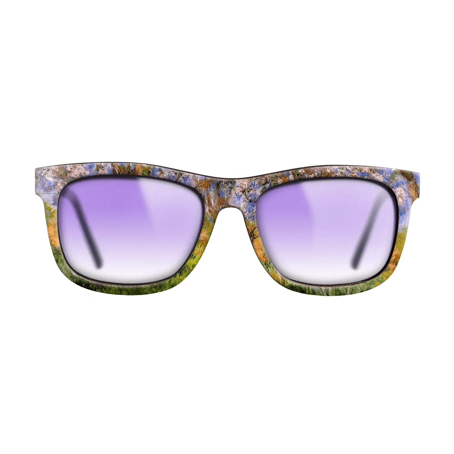 Oil Painting on Straight Grain Walnut: Rococo - Giverny in Springtime, 1899 - 1900 - Claude Monet - The Hero - Square - 1034 - SIRIS wood optic