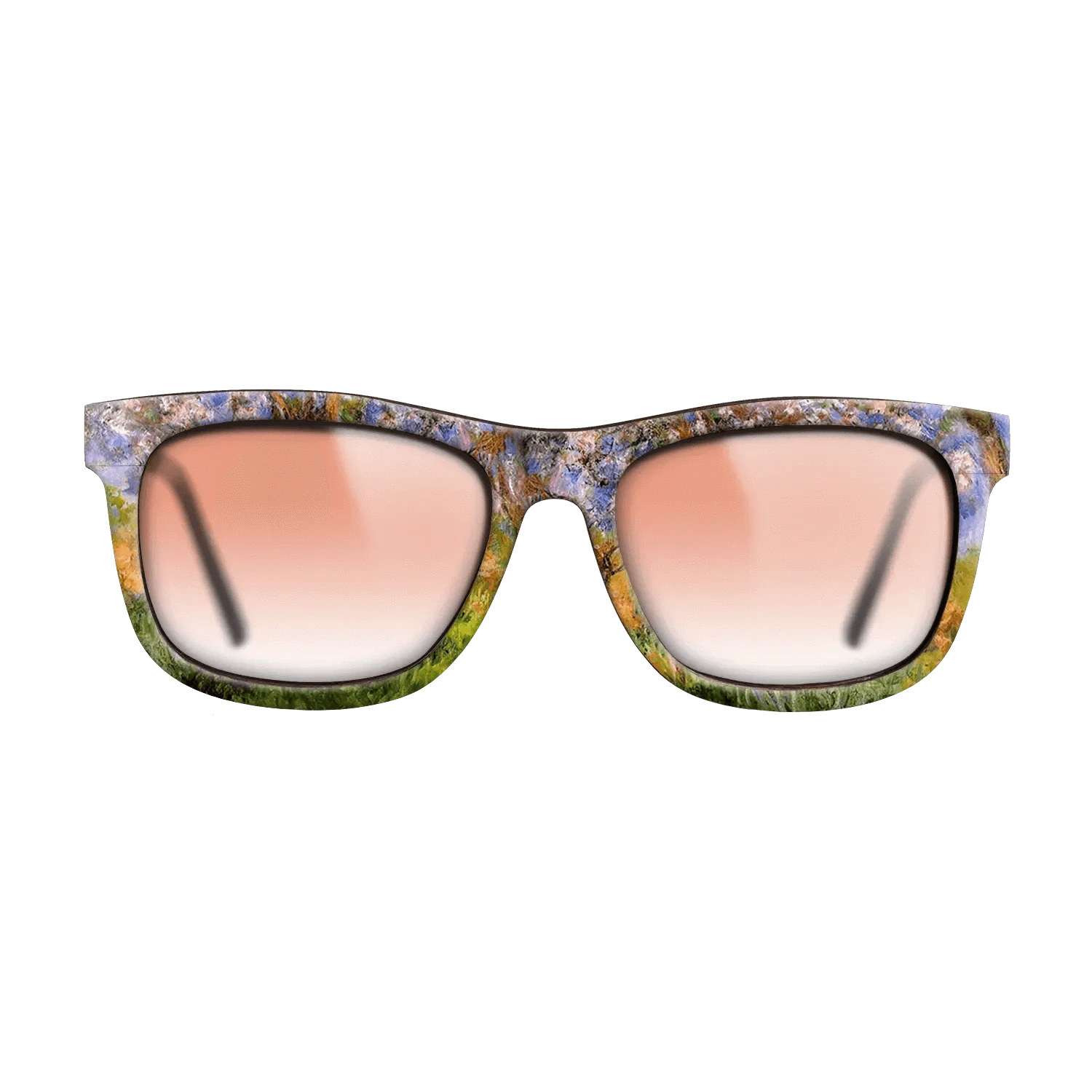 Oil Painting on Straight Grain Walnut: Rococo - Giverny in Springtime, 1899 - 1900 - Claude Monet - The Hero - Square - 1034 - SIRIS wood optic