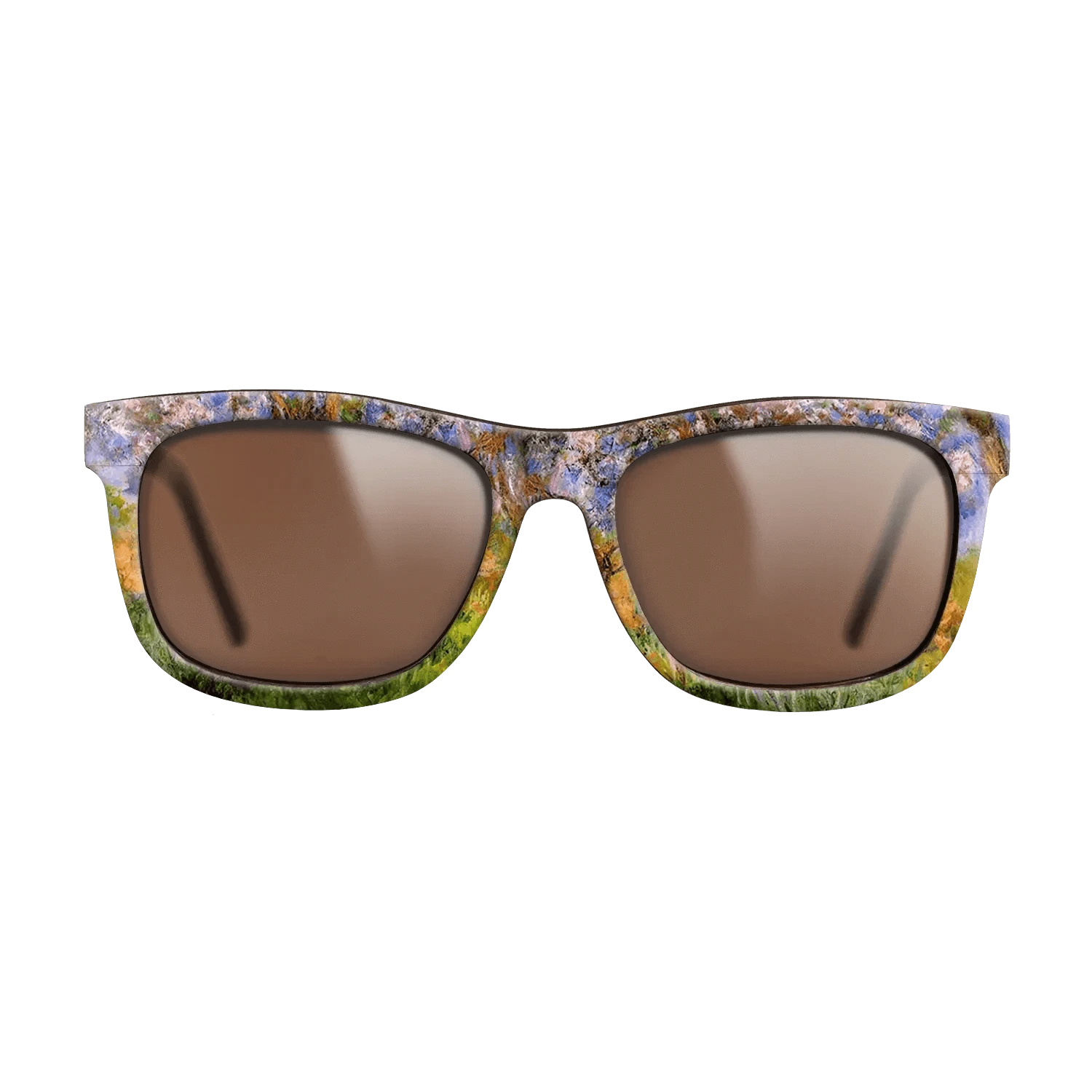 Oil Painting on Straight Grain Walnut: Rococo - Giverny in Springtime, 1899 - 1900 - Claude Monet - The Hero - Square - 1034 - SIRIS wood optic