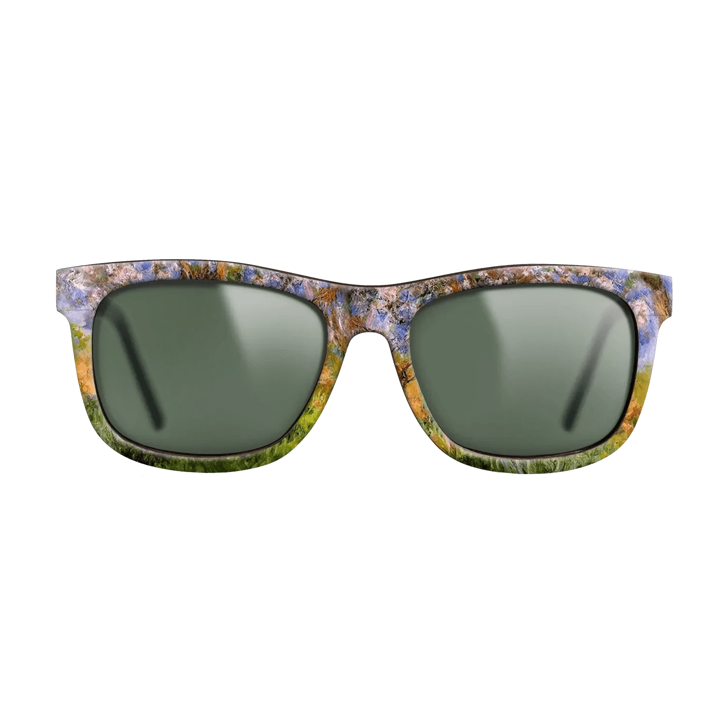 Oil Painting on Straight Grain Walnut: Rococo - Giverny in Springtime, 1899 - 1900 - Claude Monet - The Hero - Square - 1034 - SIRIS wood optic