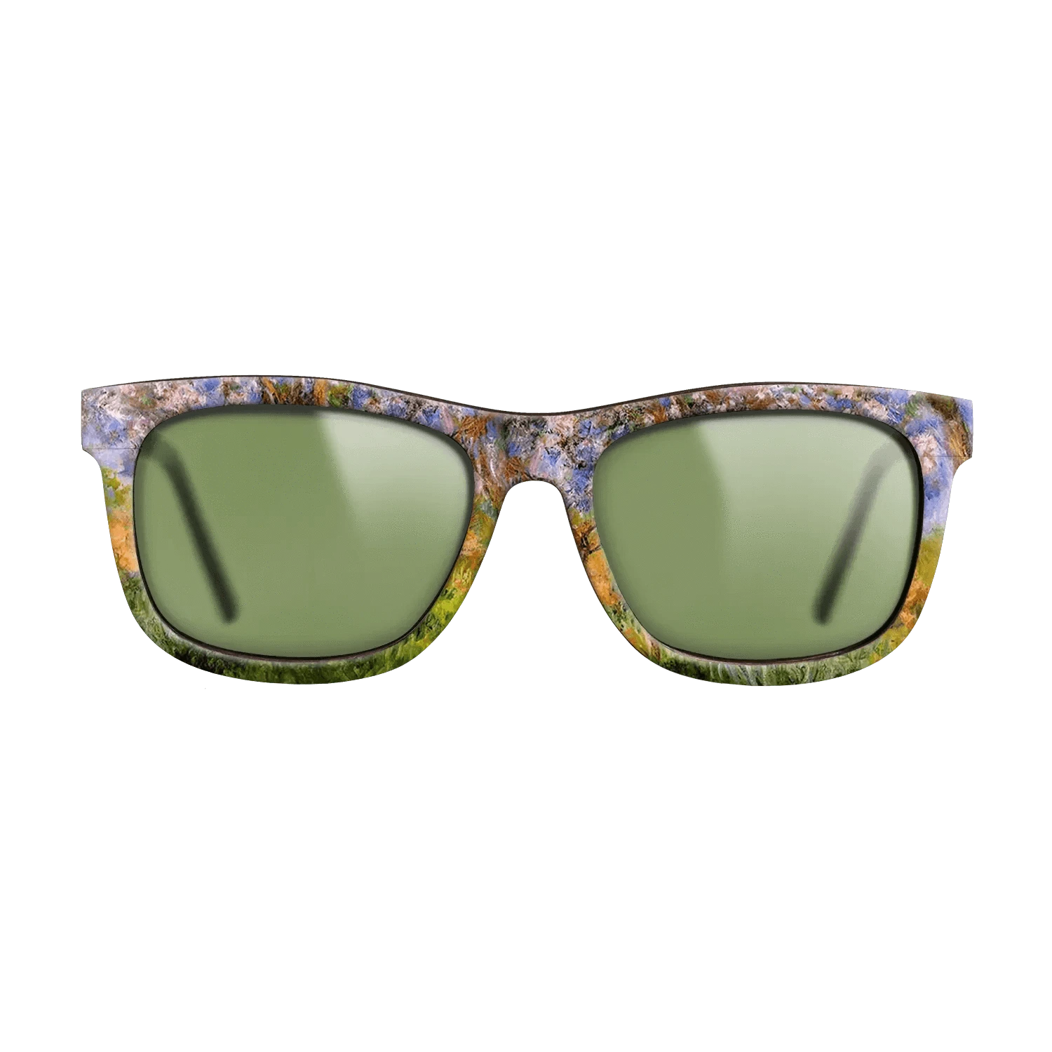 Oil Painting on Straight Grain Walnut: Rococo - Giverny in Springtime, 1899 - 1900 - Claude Monet - The Hero - Square - 1034 - SIRIS wood optic