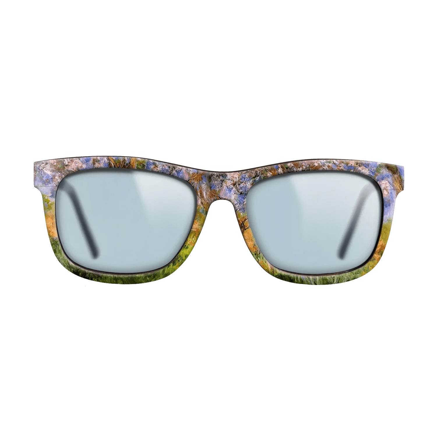 Oil Painting on Straight Grain Walnut: Rococo - Giverny in Springtime, 1899 - 1900 - Claude Monet - The Hero - Square - 1034 - SIRIS wood optic