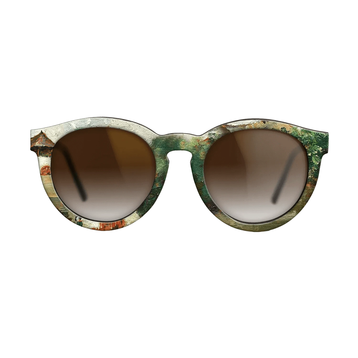 Oil Painting on Straight Grain Walnut: Rococo - House in Oltenia - Stefan Luchian - The Rebel - Round - 760 - SIRIS wood optic