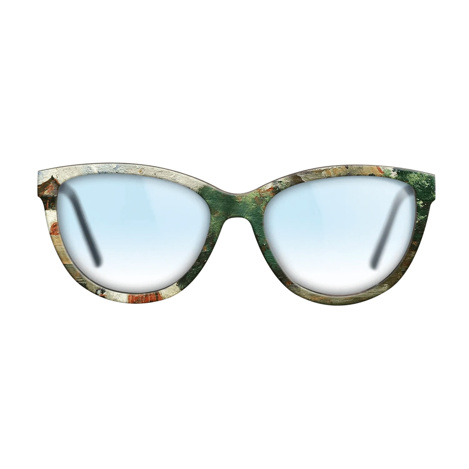 Oil Painting on Straight Grain Walnut: Rococo - House in Oltenia - Stefan Luchian - The Maiden - Cat - 760 - SIRIS wood optic