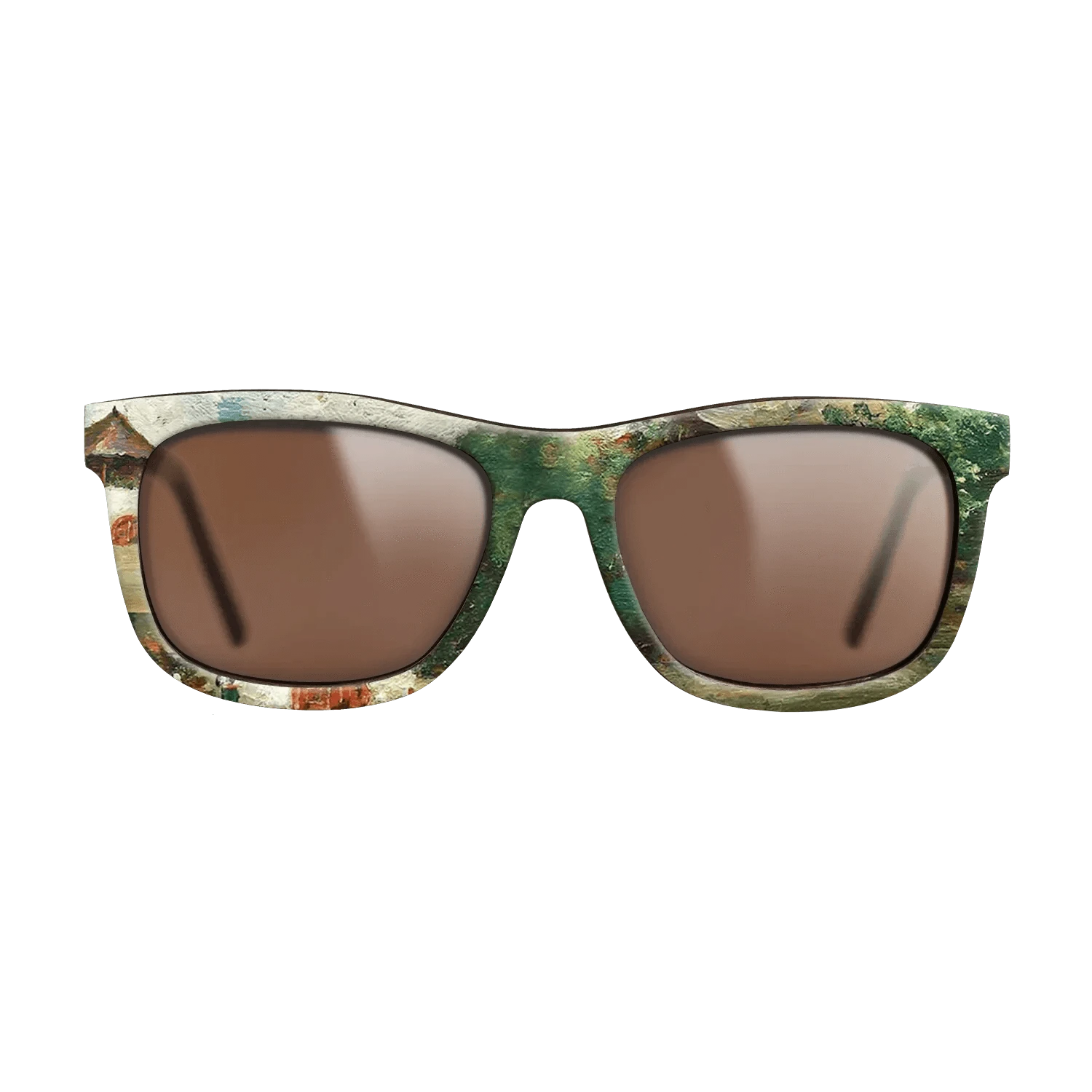 Oil Painting on Straight Grain Walnut: Rococo - House in Oltenia - Stefan Luchian - The Hero - Square - 760 - SIRIS wood optic