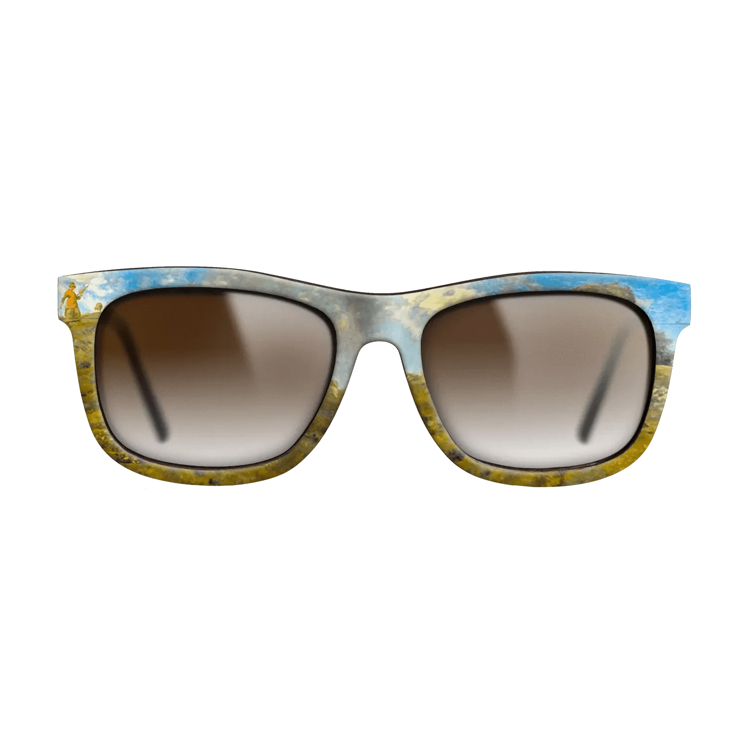 Oil Painting on Straight Grain Walnut: Rococo - In the Auvergne, 1869 - Jean-Francois Millet - The Hero - Square - 1622 - SIRIS wood optic