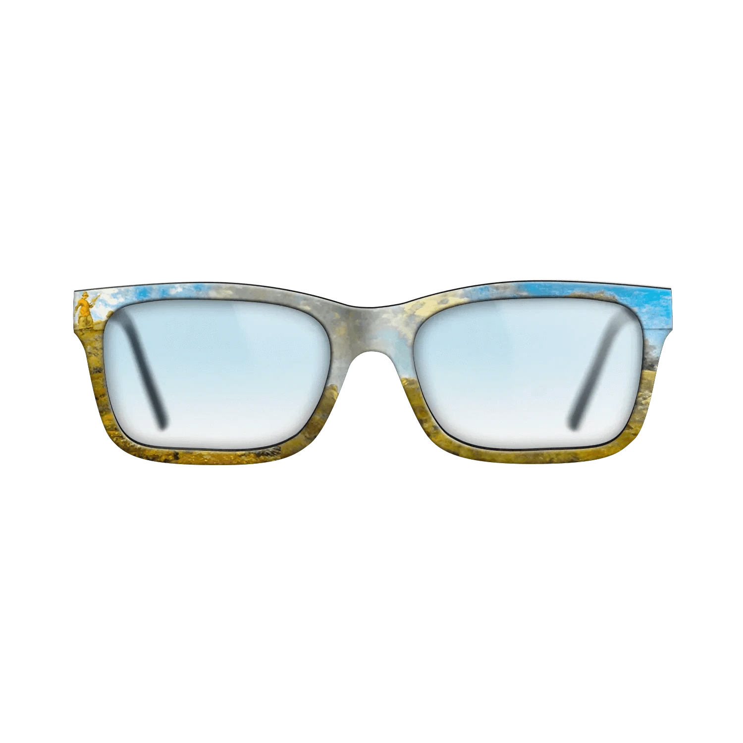 Oil Painting on Straight Grain Walnut: Rococo - In the Auvergne, 1869 - Jean-Francois Millet - The Sage - Rectangle - 1622 - SIRIS wood optic