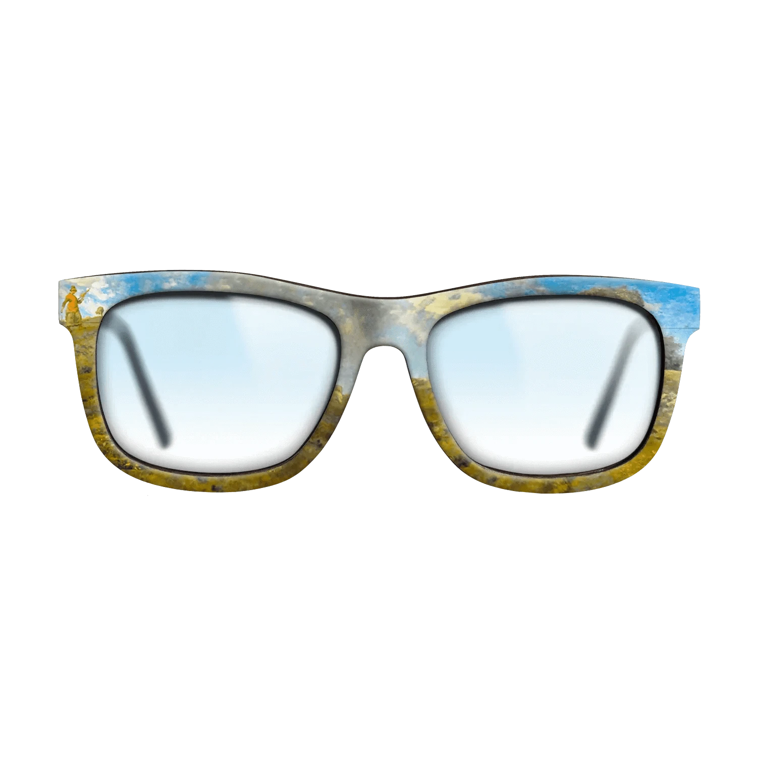 Oil Painting on Straight Grain Walnut: Rococo - In the Auvergne, 1869 - Jean-Francois Millet - The Hero - Square - 1622 - SIRIS wood optic