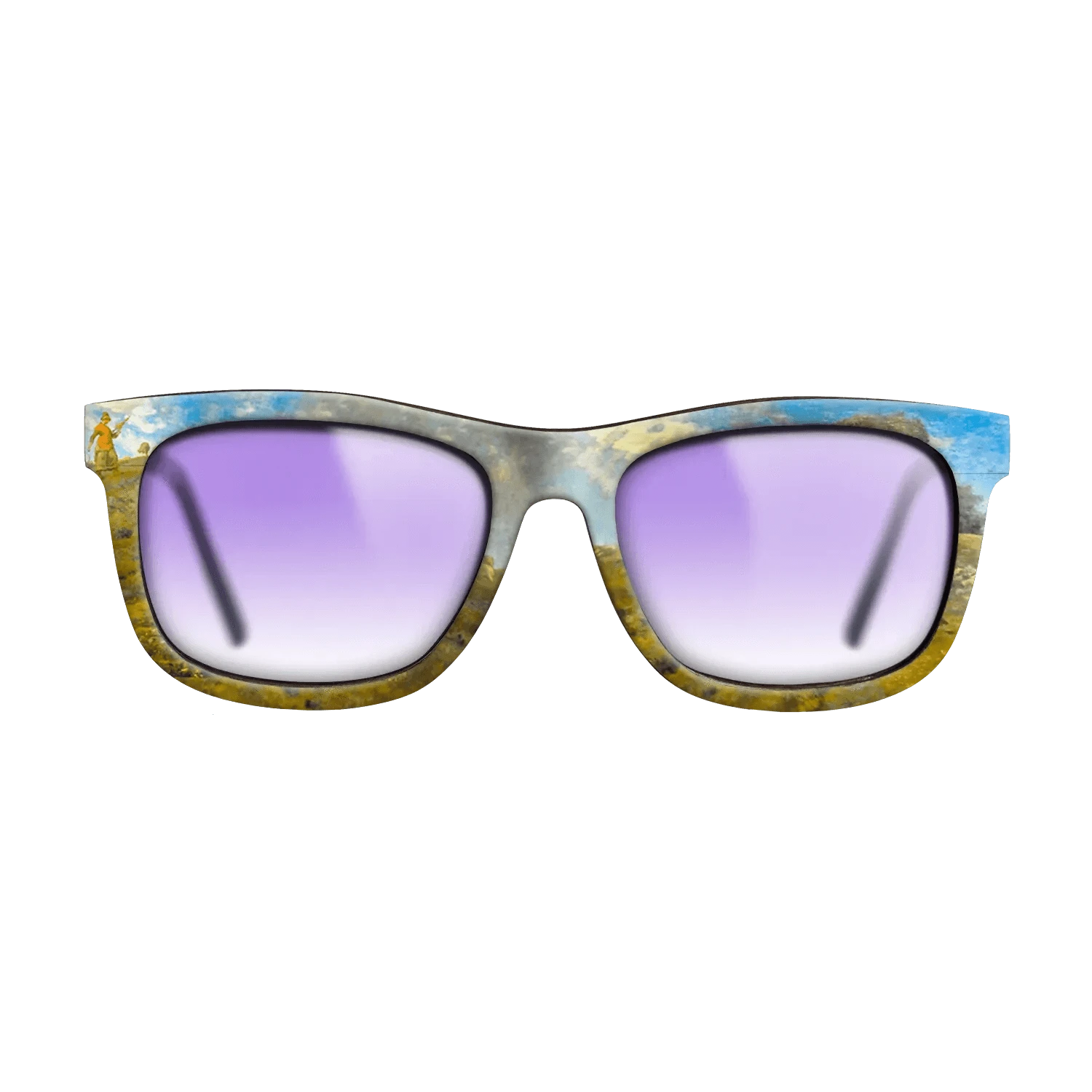 Oil Painting on Straight Grain Walnut: Rococo - In the Auvergne, 1869 - Jean-Francois Millet - The Hero - Square - 1622 - SIRIS wood optic