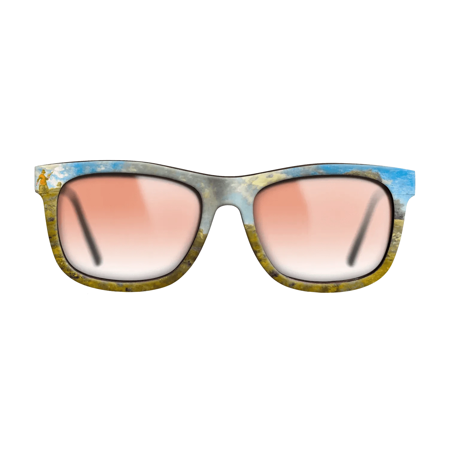 Oil Painting on Straight Grain Walnut: Rococo - In the Auvergne, 1869 - Jean-Francois Millet - The Hero - Square - 1622 - SIRIS wood optic