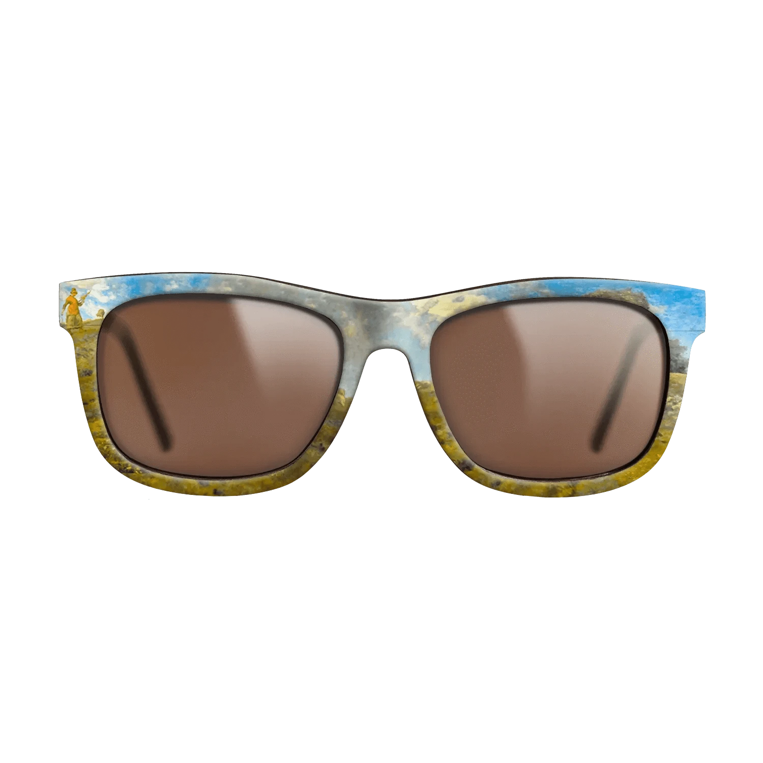 Oil Painting on Straight Grain Walnut: Rococo - In the Auvergne, 1869 - Jean-Francois Millet - The Hero - Square - 1622 - SIRIS wood optic