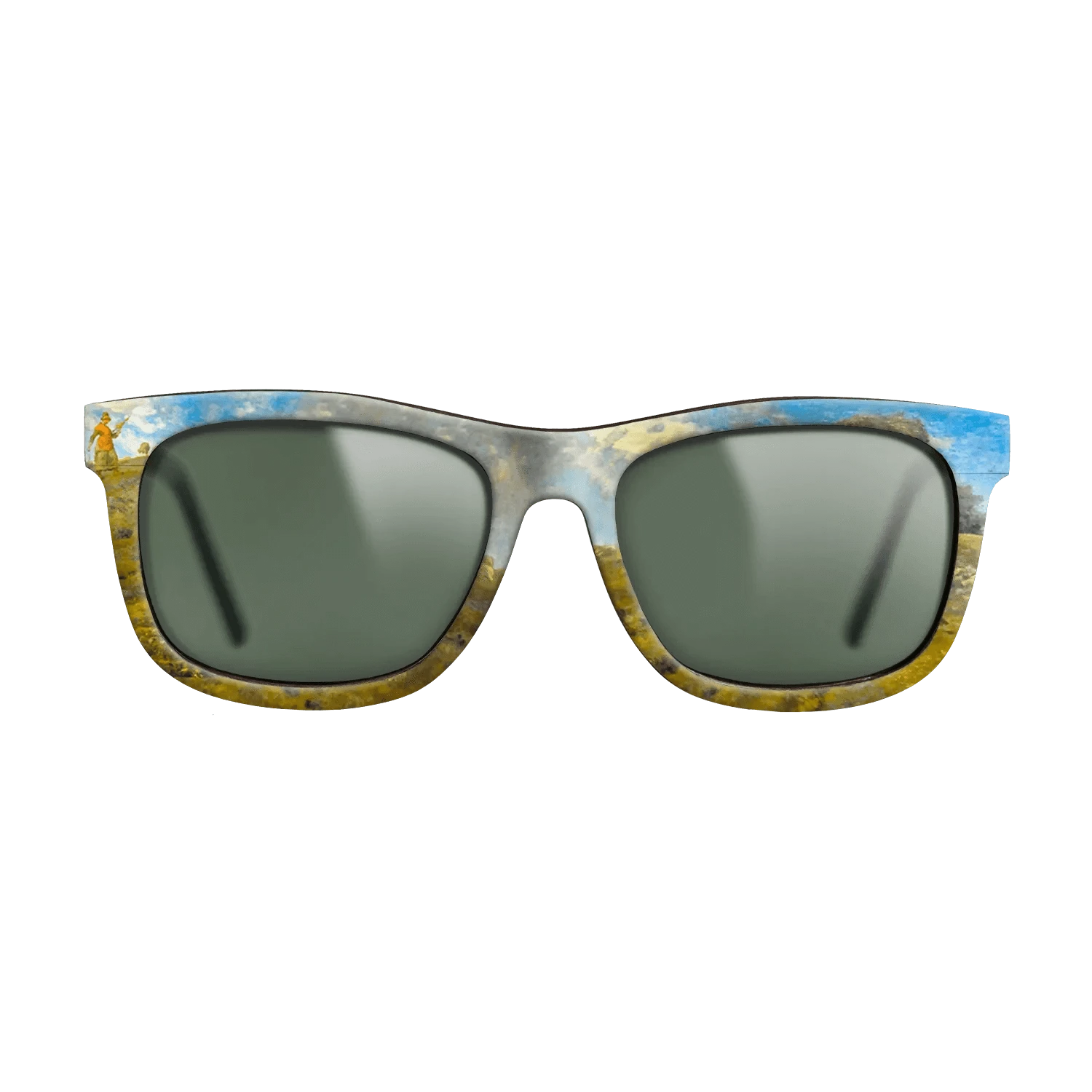 Oil Painting on Straight Grain Walnut: Rococo - In the Auvergne, 1869 - Jean-Francois Millet - The Hero - Square - 1622 - SIRIS wood optic