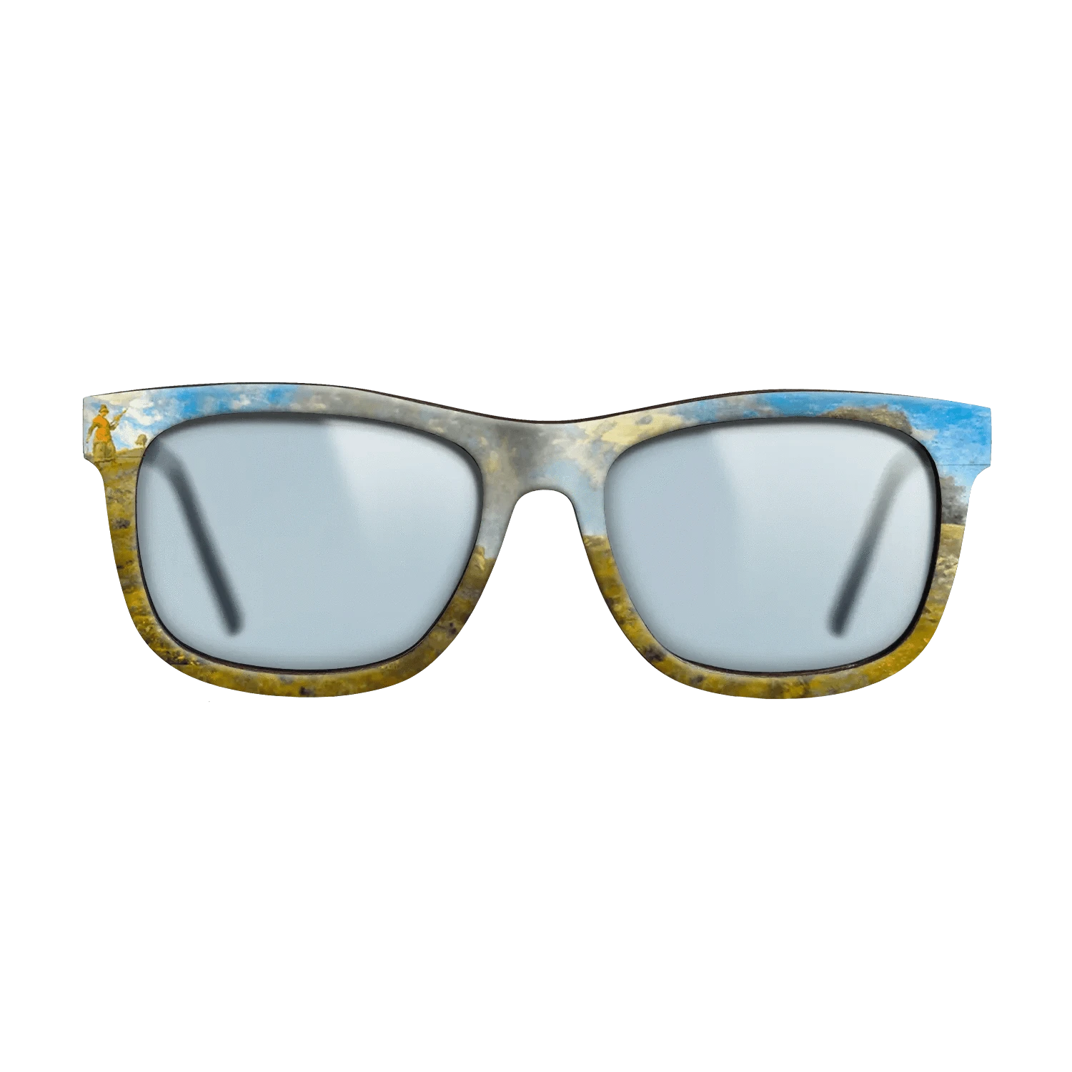 Oil Painting on Straight Grain Walnut: Rococo - In the Auvergne, 1869 - Jean-Francois Millet - The Hero - Square - 1622 - SIRIS wood optic